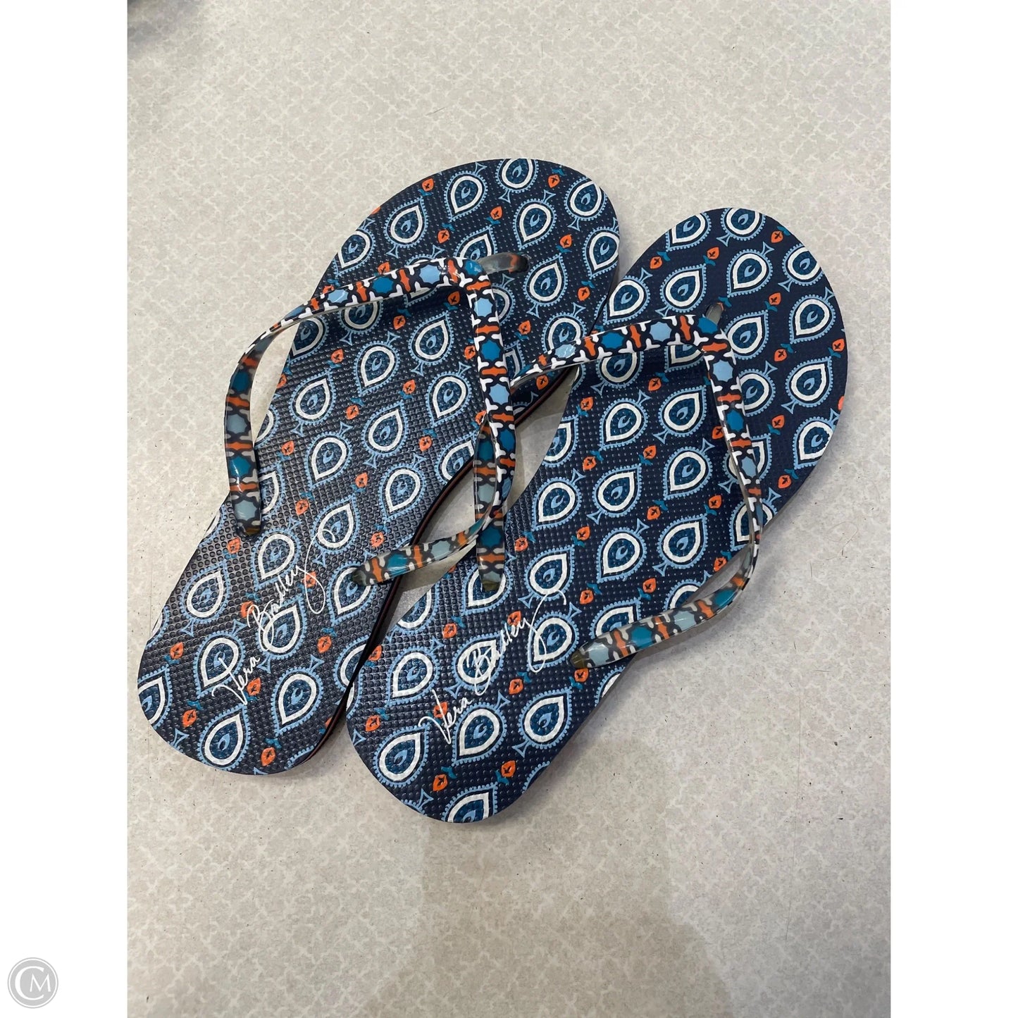 Sandals Flip Flops By Vera Bradley In Blue, Size: 9
