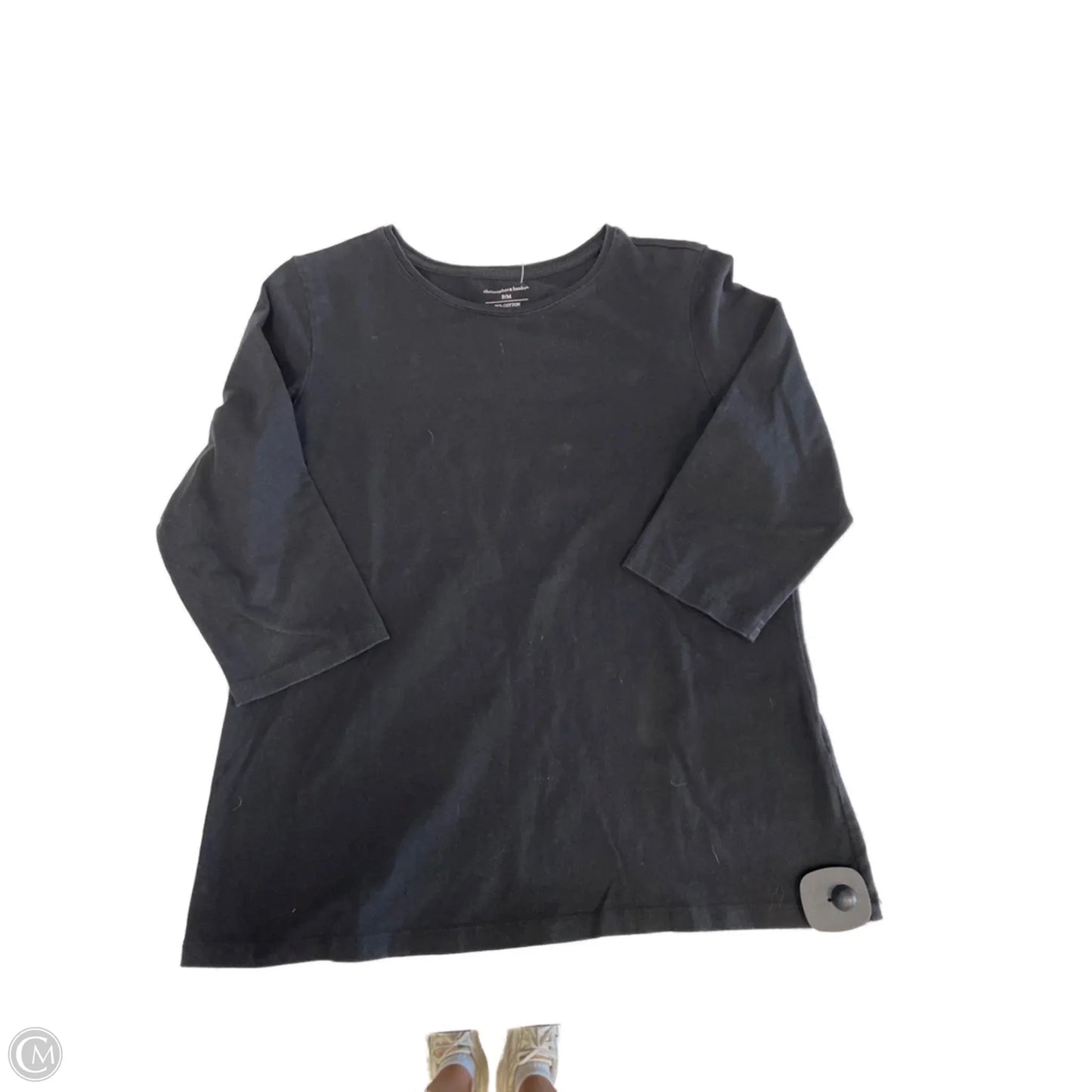 Top Short Sleeve By Christopher And Banks In Black, Size: Mp