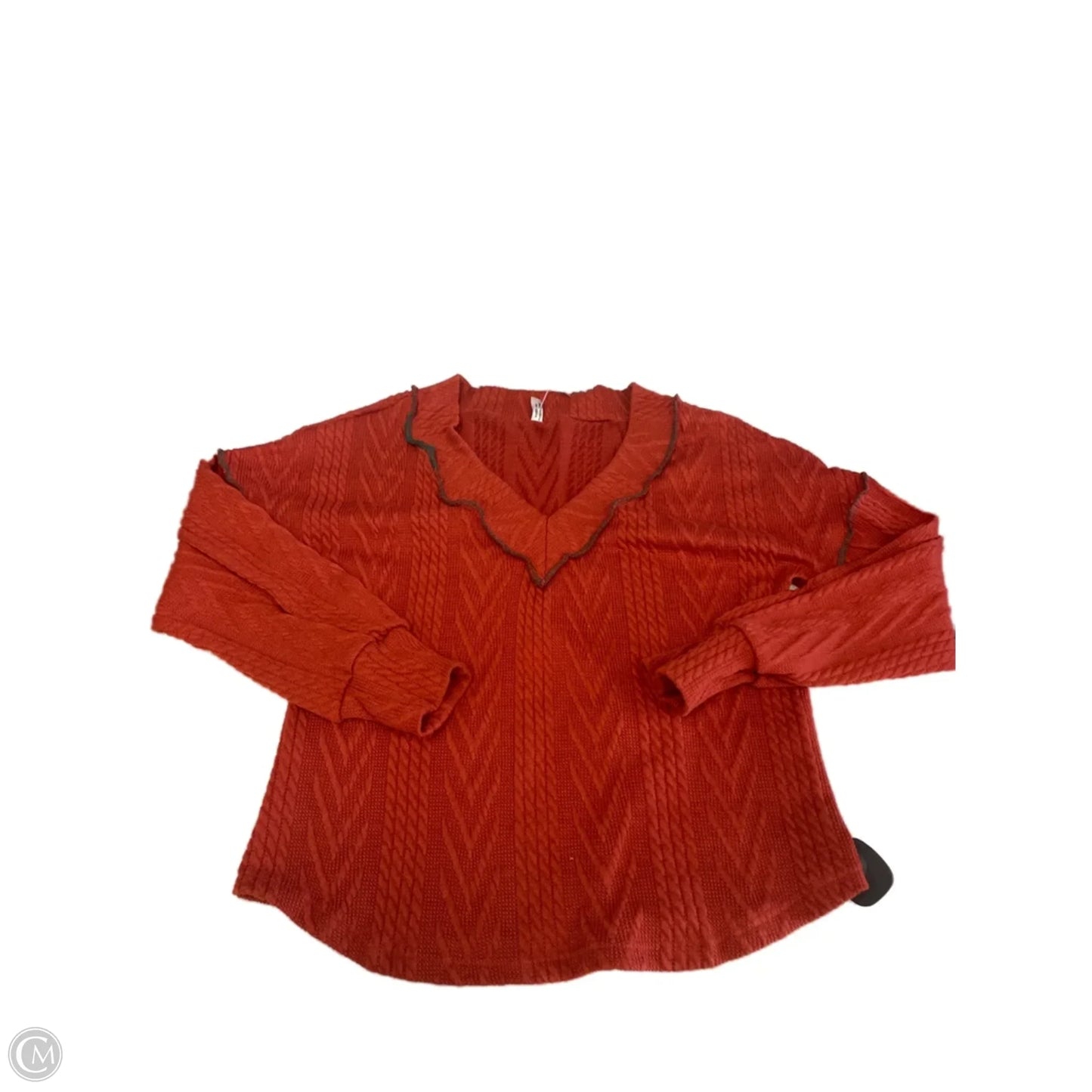 Top Long Sleeve By Clothes Mentor In Red, Size: M