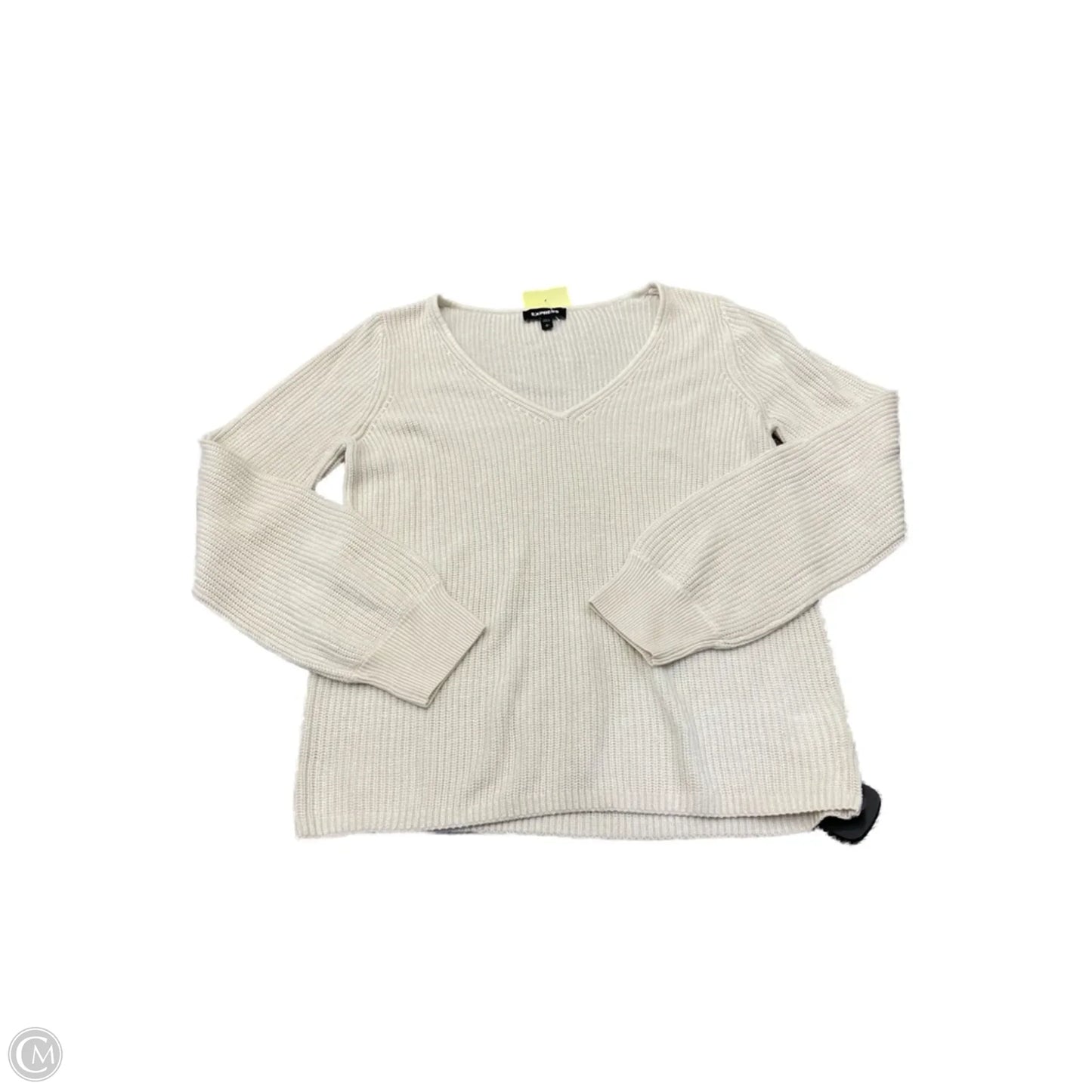 Sweater By Express In Cream, Size: L