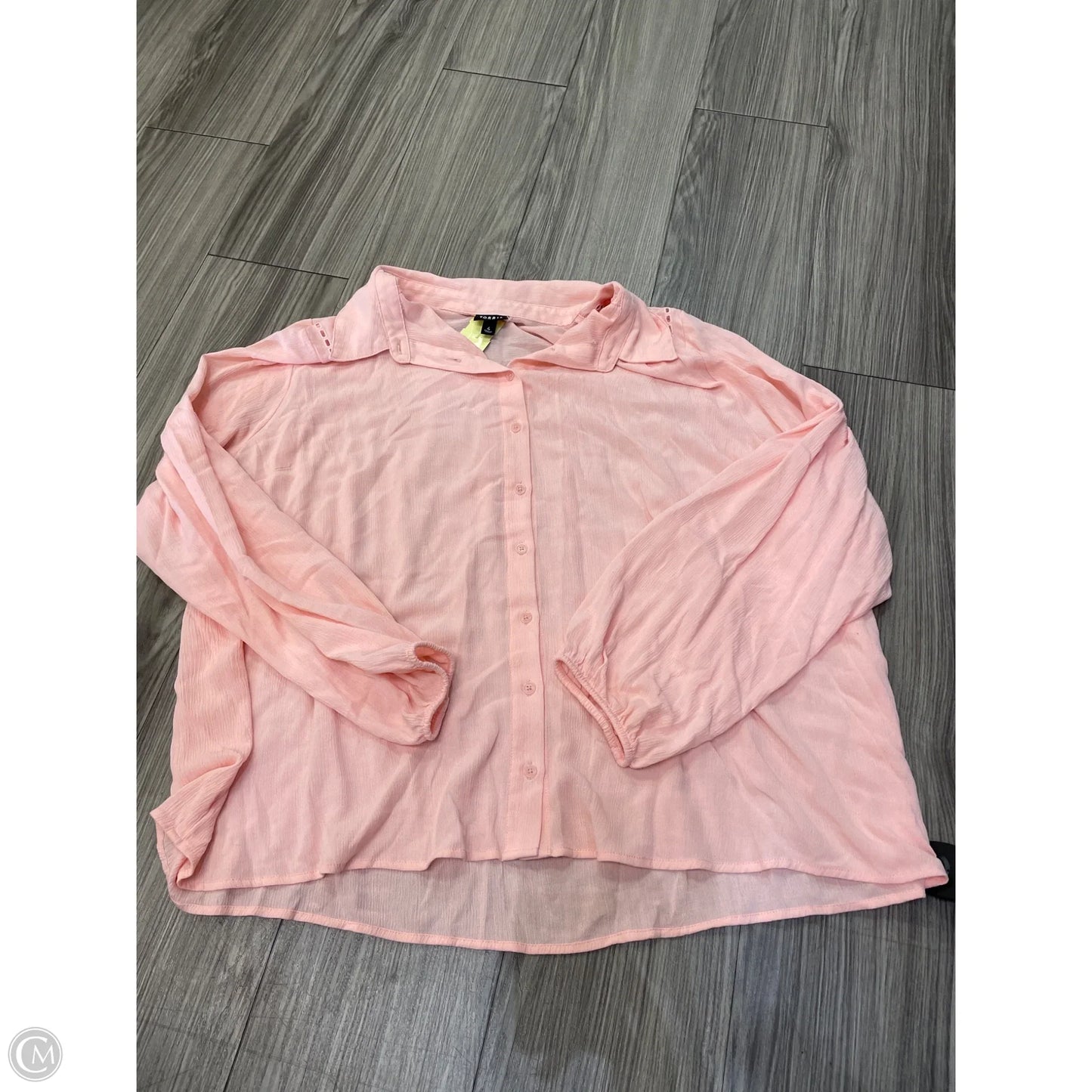 Top Long Sleeve By Torrid In Pink, Size: 4x