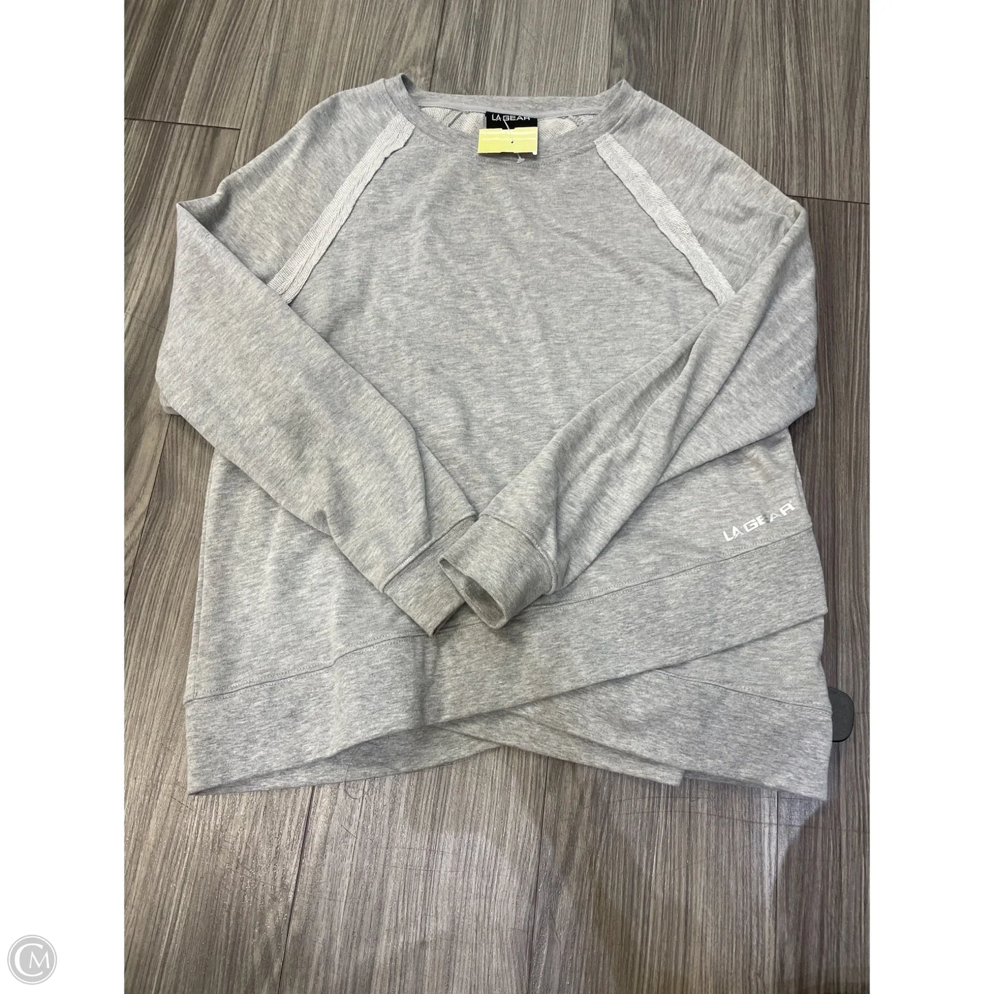 Top Long Sleeve By La Gear In Grey, Size: L