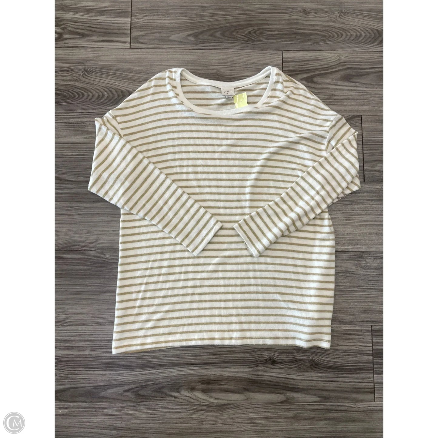 Top Long Sleeve By A New Day In Striped Pattern, Size: Xl