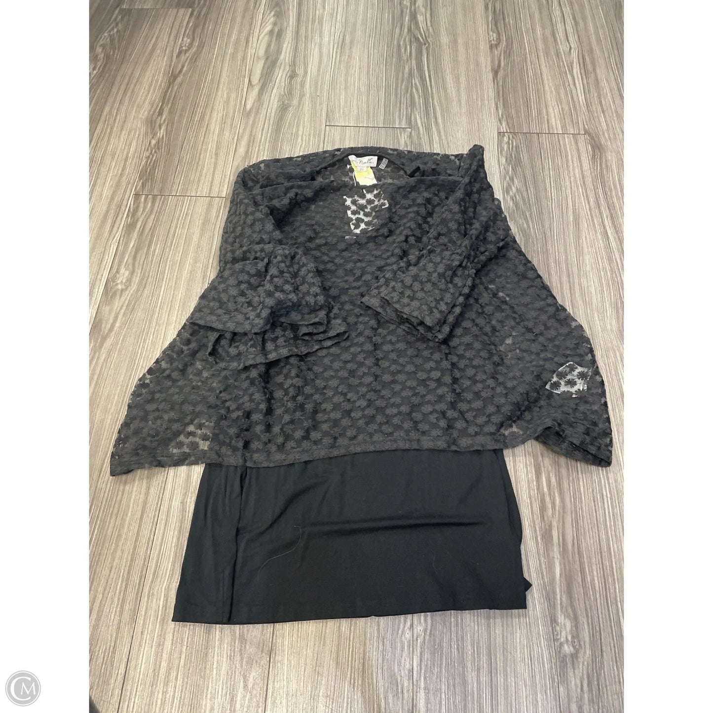 Top Long Sleeve By Simply Noelle In Black, Size: Xxl