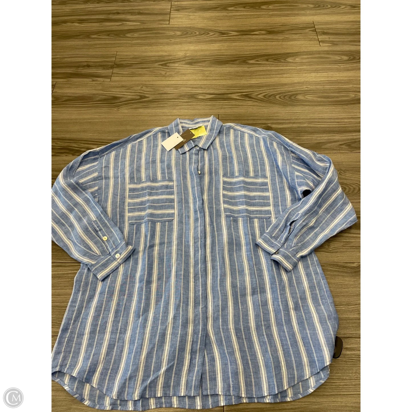 Top Long Sleeve By J. Jill In Striped Pattern, Size: L