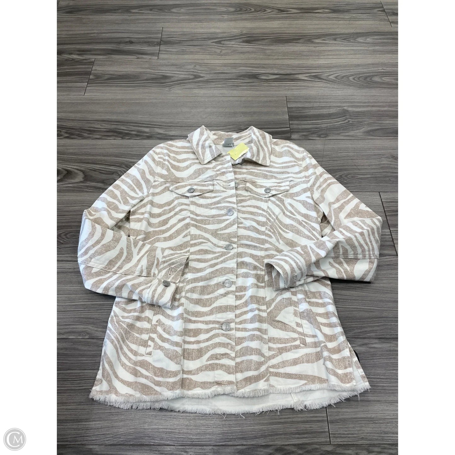 Jacket Other By Chicos In Zebra Print, Size: L
