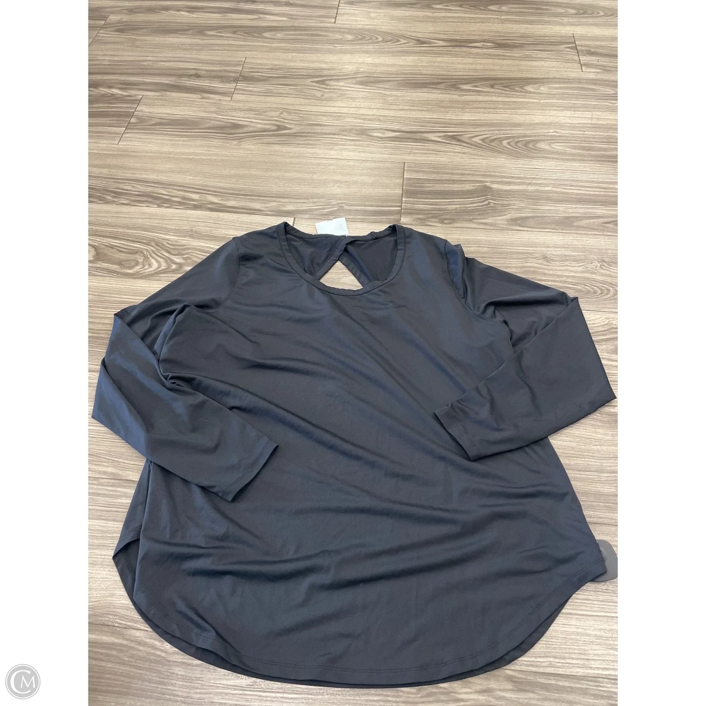 Athletic Top Long Sleeve Collar By Livi Active In Black, Size: Xl