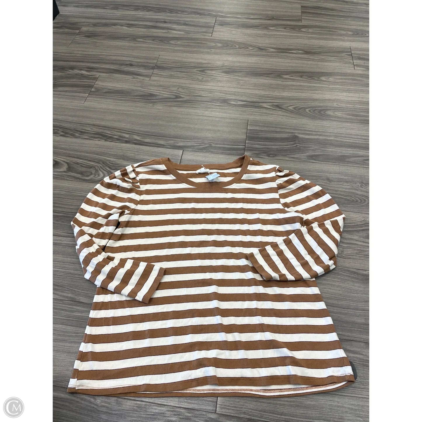 Top Long Sleeve By Maurices In Striped Pattern, Size: Xxl