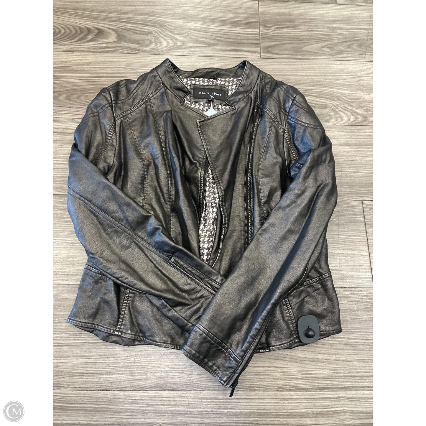 Jacket Leather By Black Rivet In Black, Size: Xl