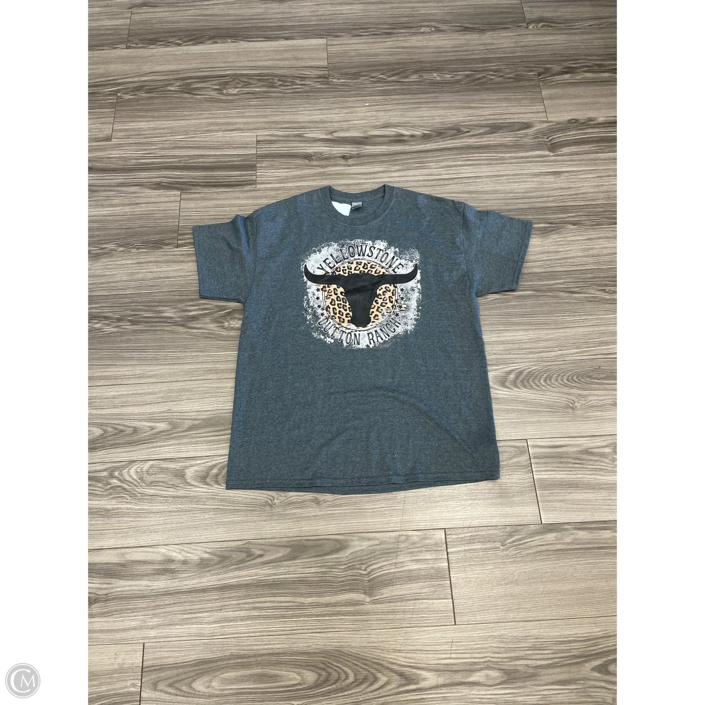 Top Short Sleeve By Gildan In Grey, Size: Xl