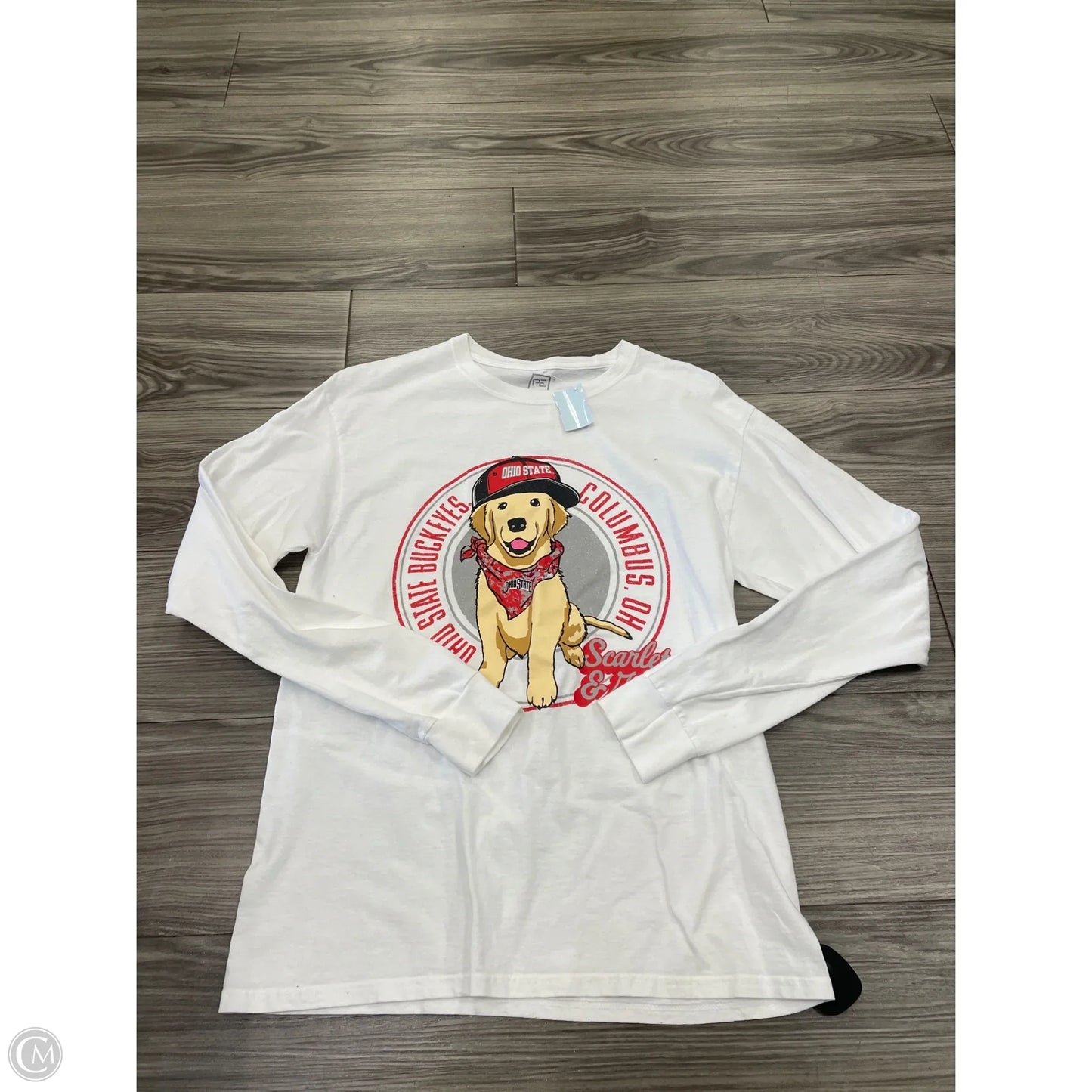 Top Long Sleeve By Clothes Mentor In White, Size: M