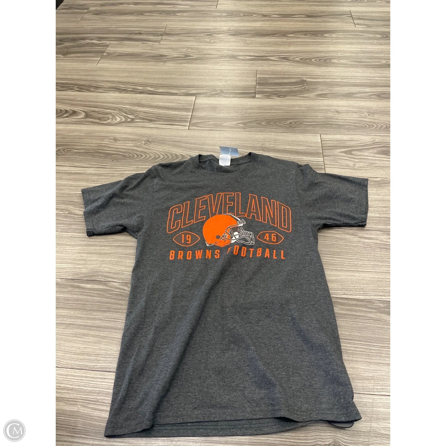 Top Short Sleeve By Clothes Mentor In Grey & Orange, Size: S