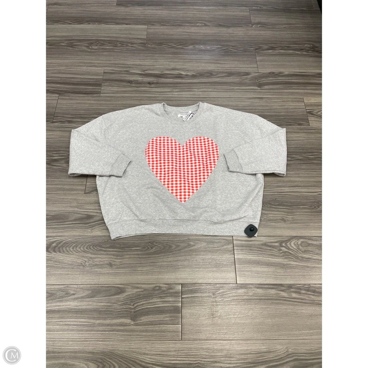 Sweatshirt Crewneck By Grayson Threads In Grey & Red, Size: 1x