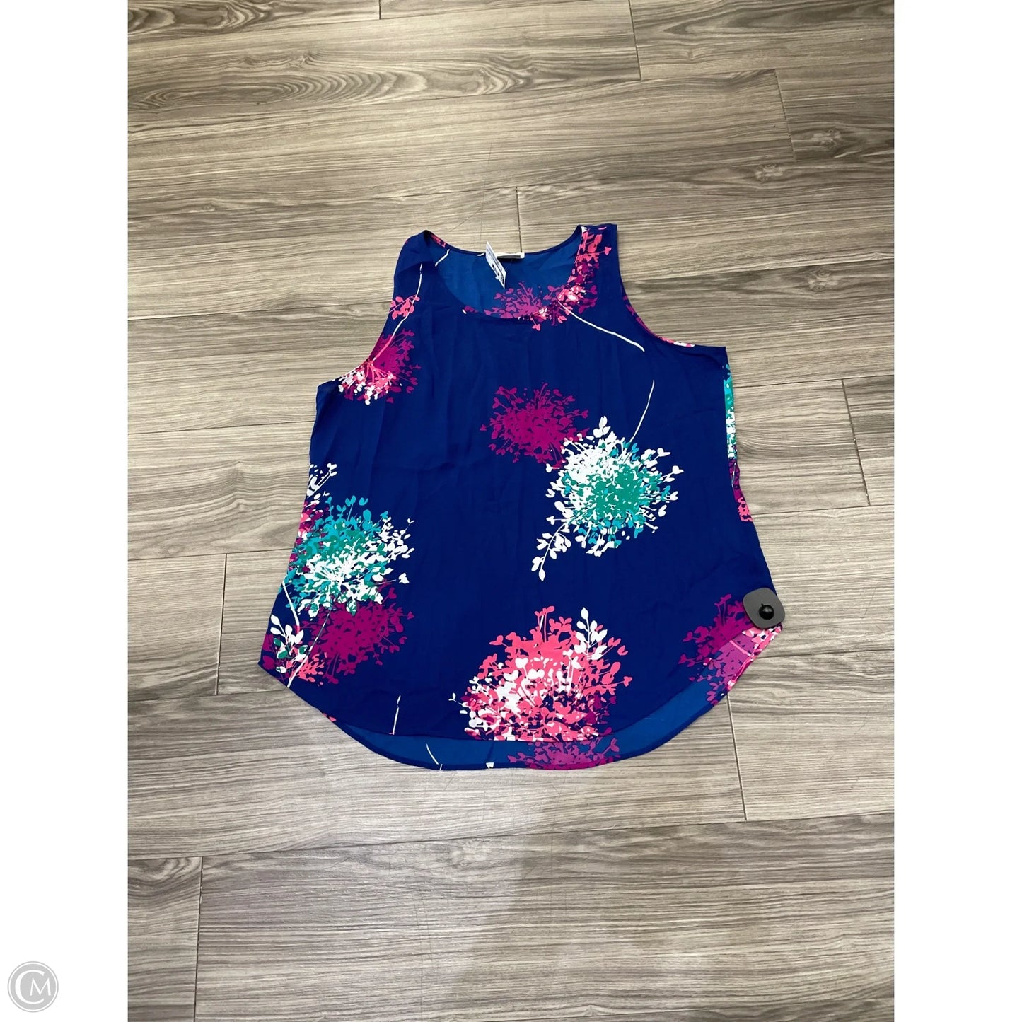 Blouse Sleeveless By Van Heusen In Floral Print, Size: Xl