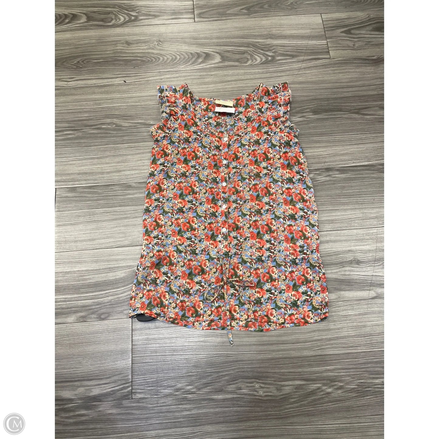 Top Sleeveless By Bobbie Brooks In Floral Print, Size: S