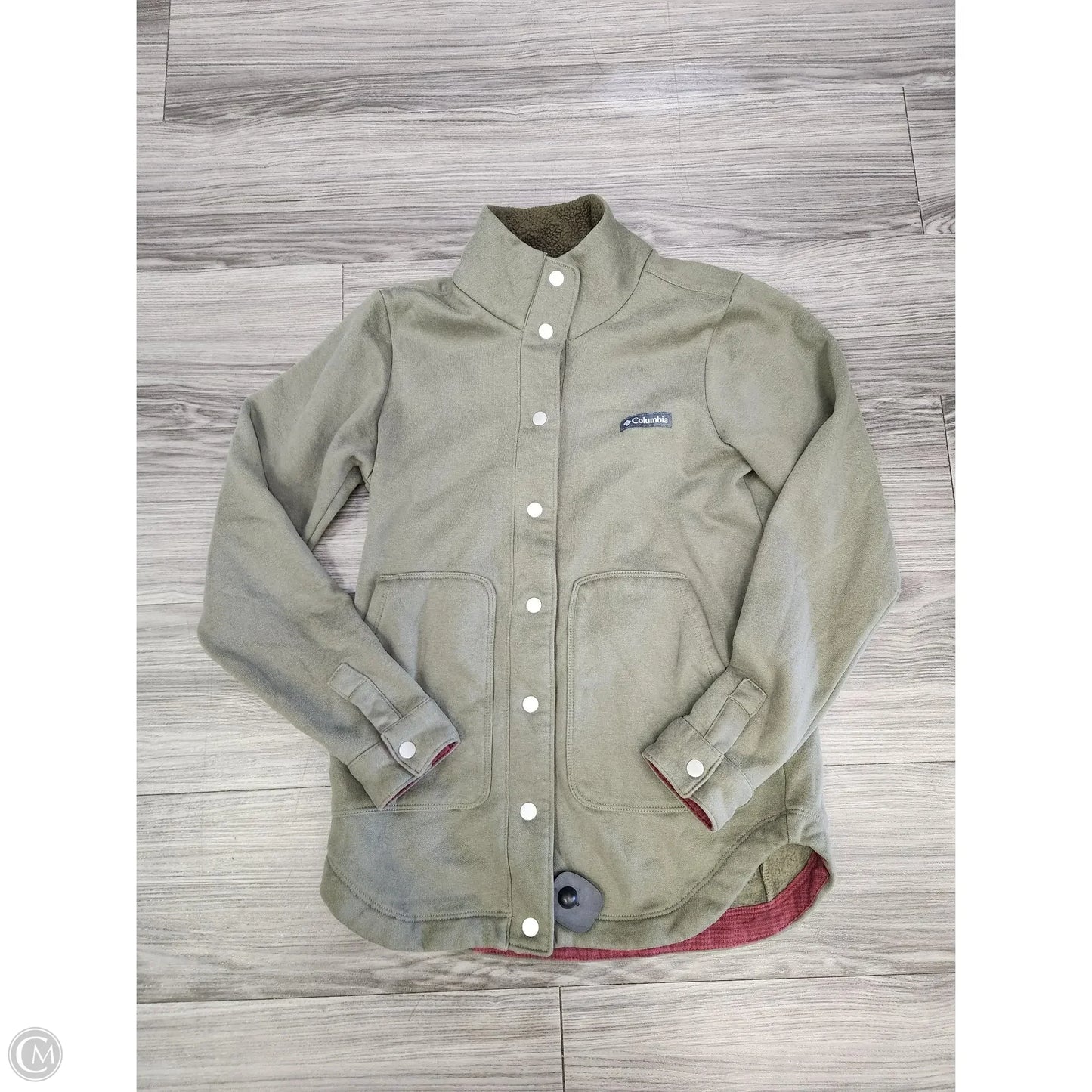 Jacket Fleece By Columbia In Green & Red, Size: Xs