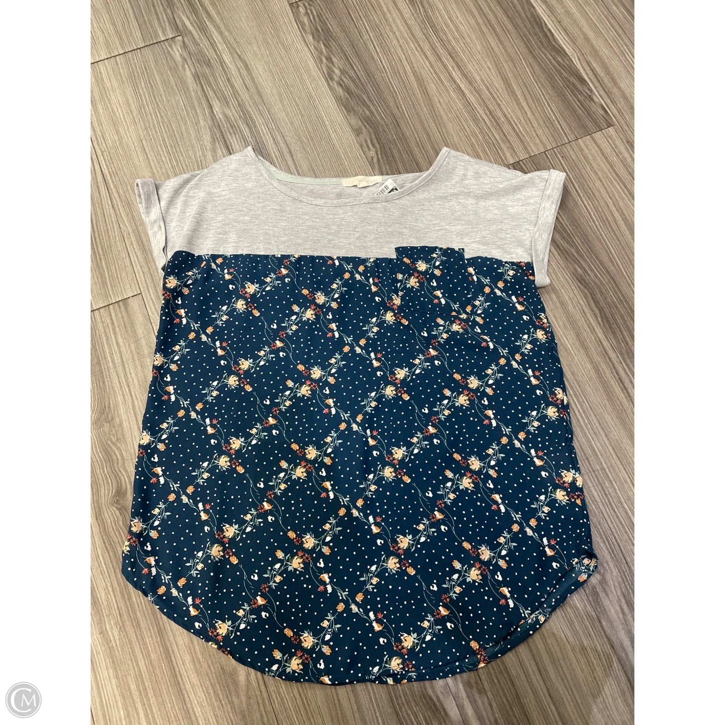 Top Short Sleeve By Rewind In Multi-colored, Size: L