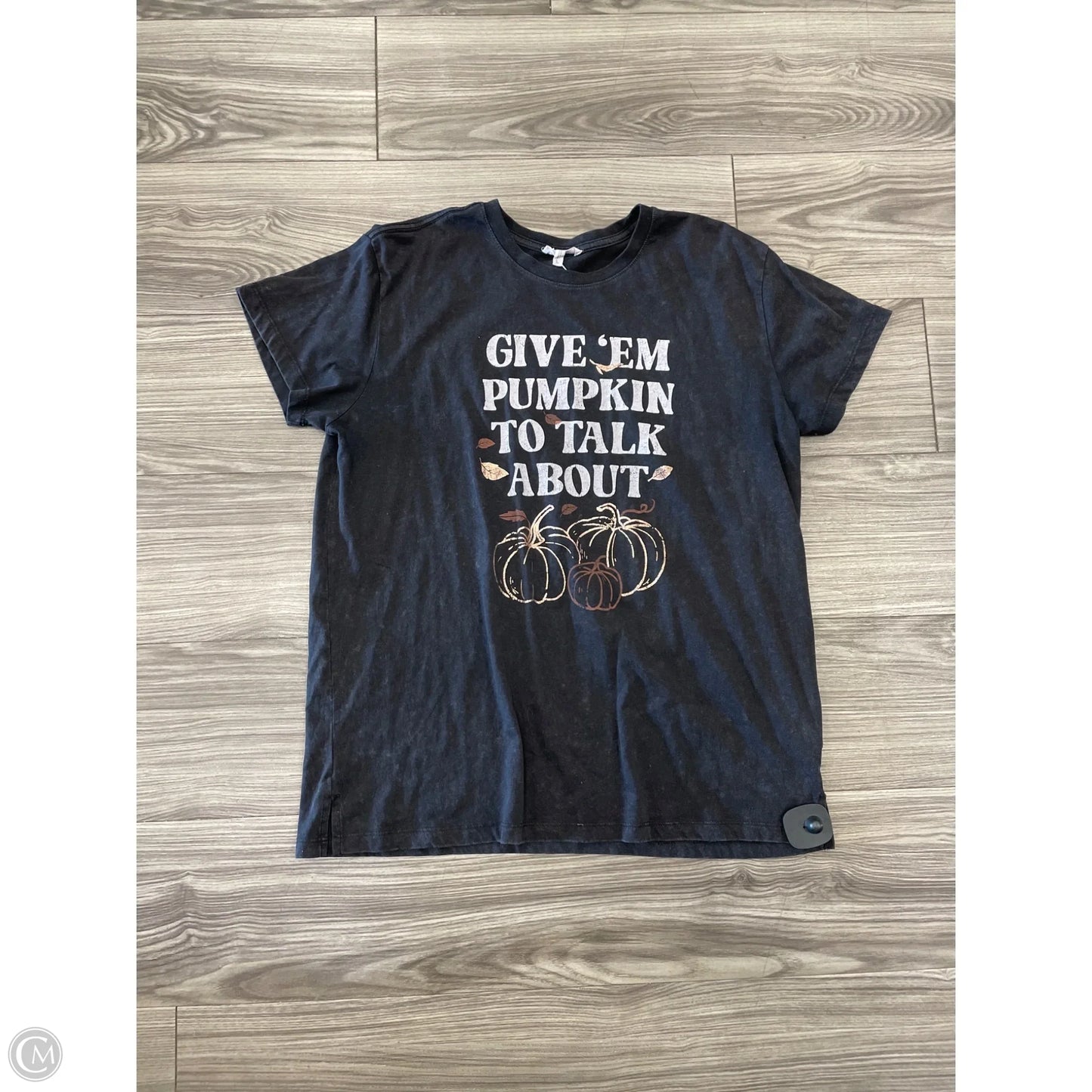 Top Short Sleeve By Maurices In Black, Size: L