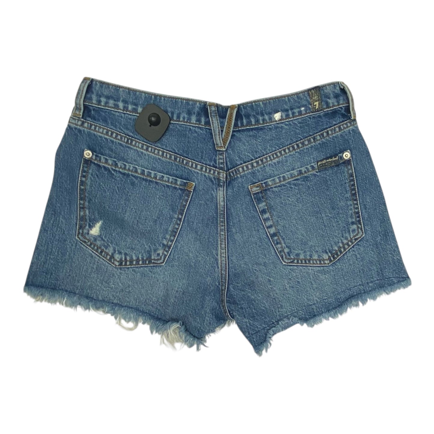Shorts By 7 For All Mankind In Blue Denim, Size:6