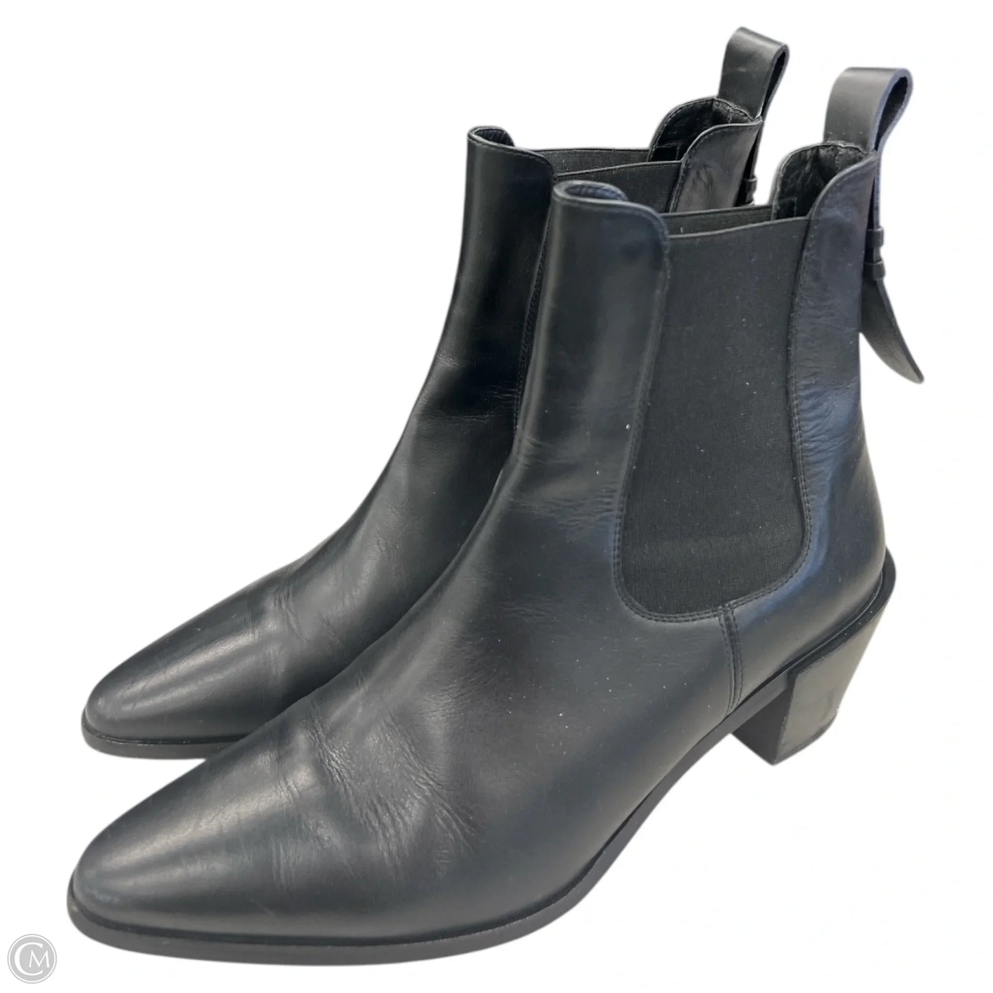 Boots Ankle Flats By Frame In Black, Size: 8