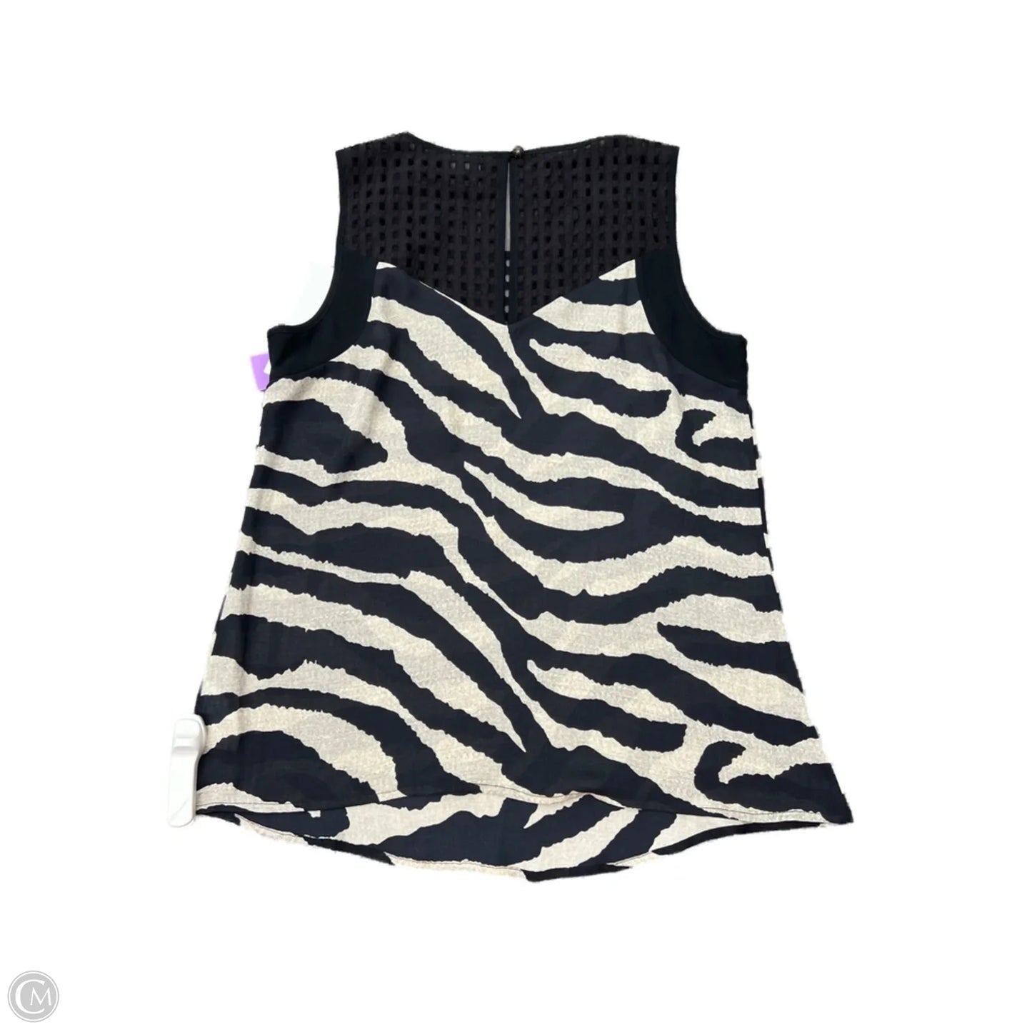 Top Sleeveless By Cabi In Zebra Print, Size: S