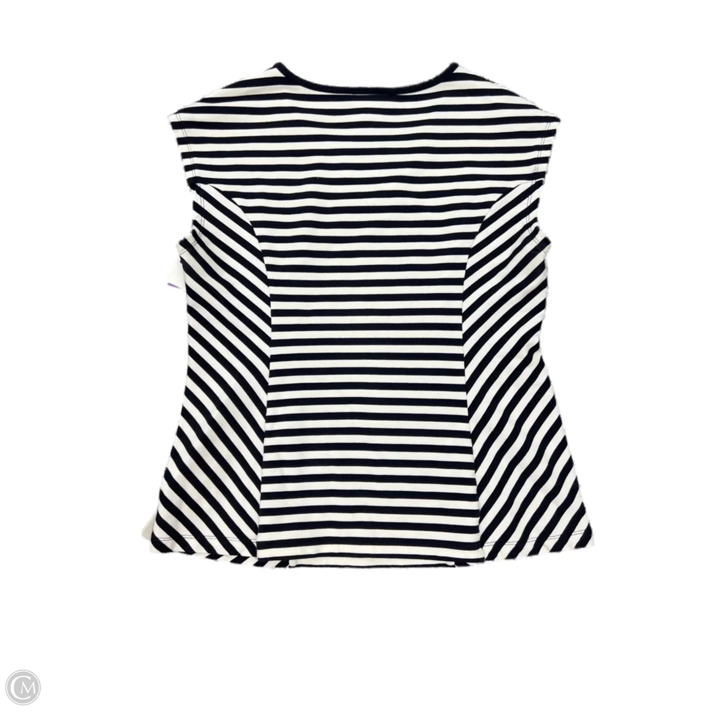 Top Sleeveless By Cabi In Striped Pattern, Size: Xs