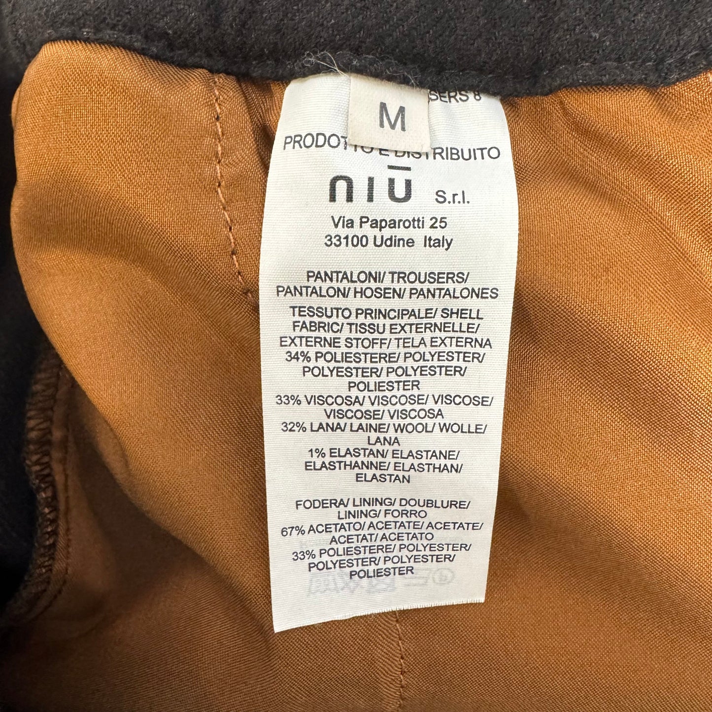Pants Wool Blend By Niu In Black, Size: M
