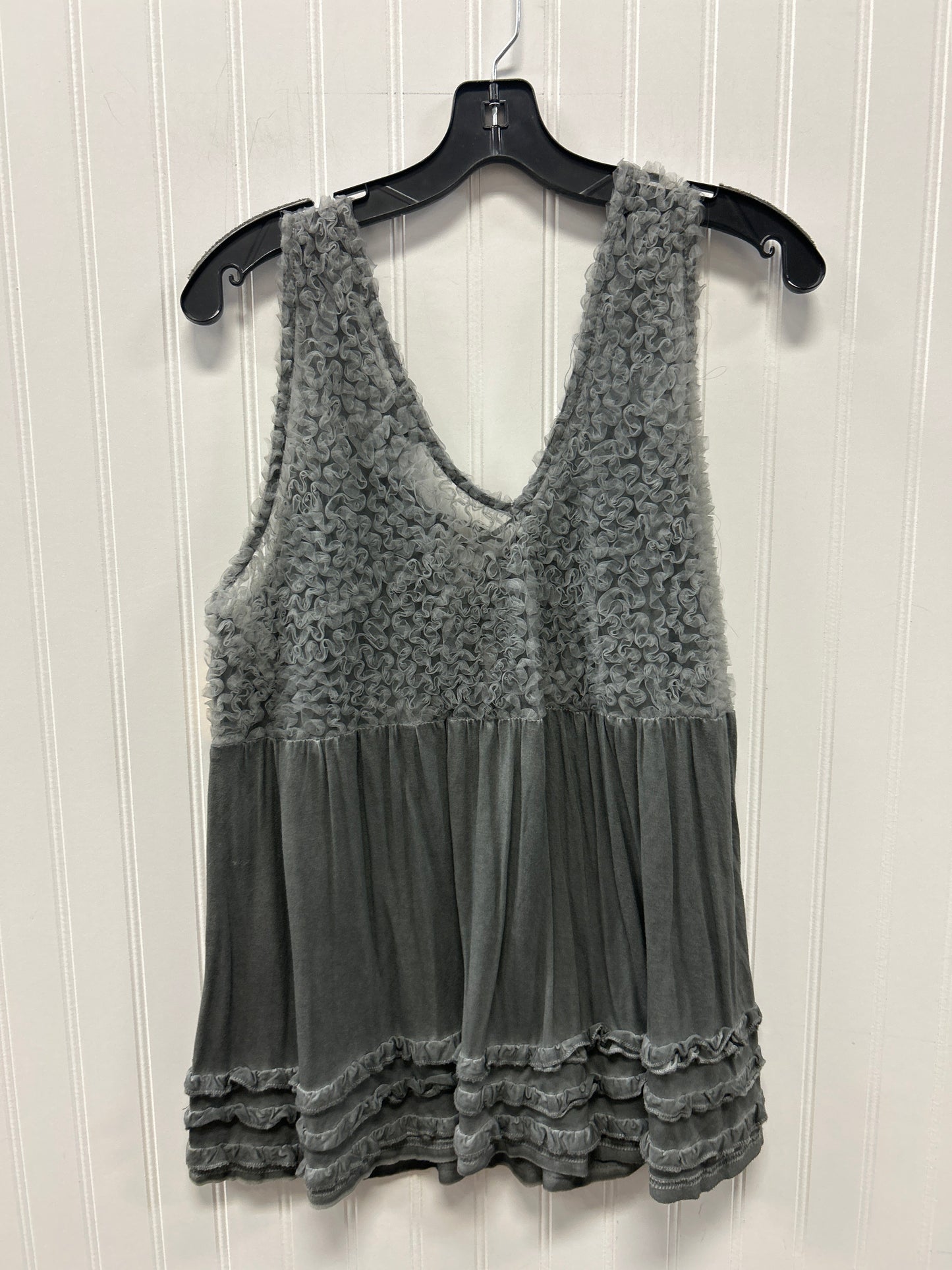 Blouse Sleeveless By Pol In Grey, Size:L