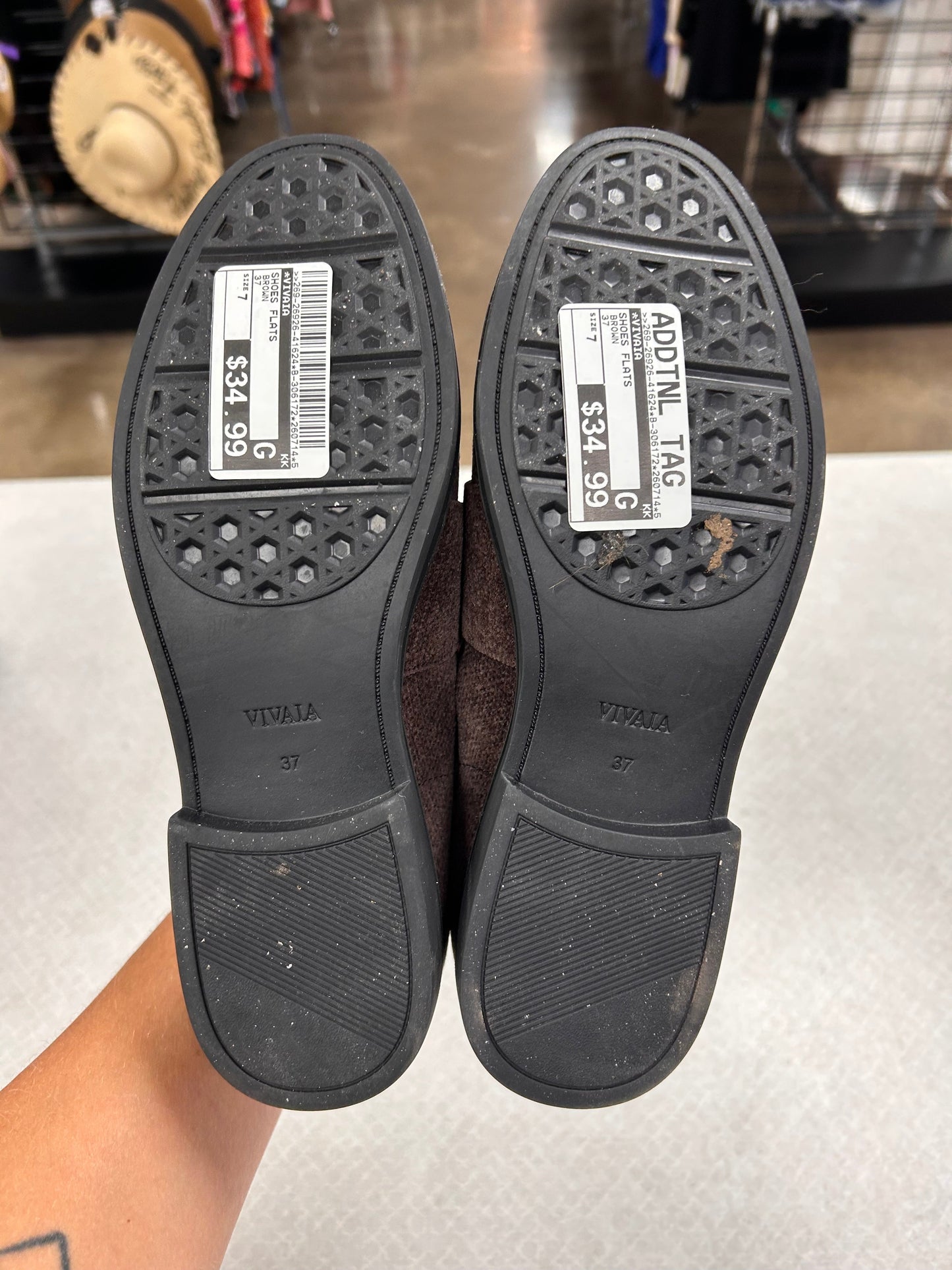 Shoes Flats By Vivaia In Brown, Size:7