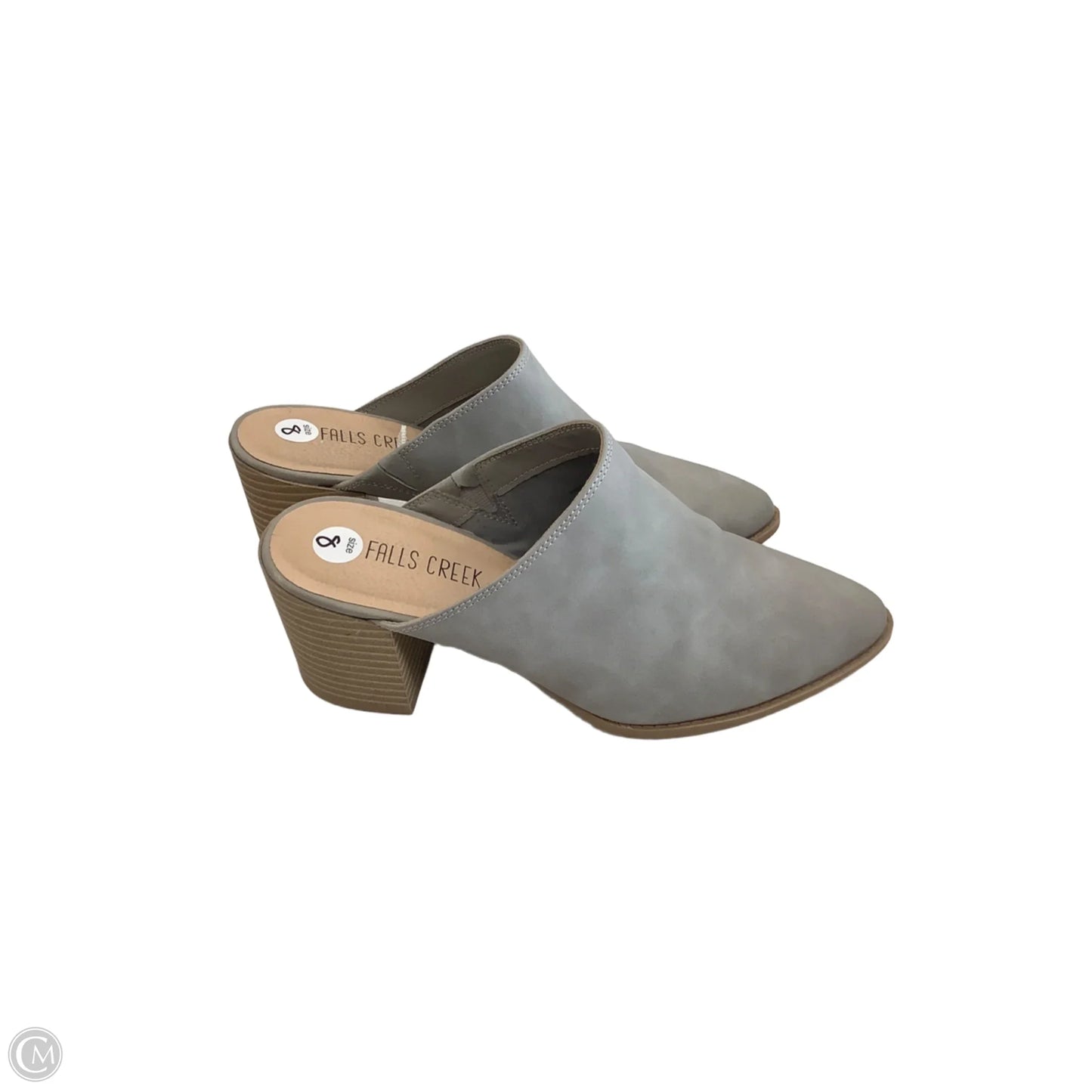Shoes Heels Block By Falls Creek In Grey, Size: 8