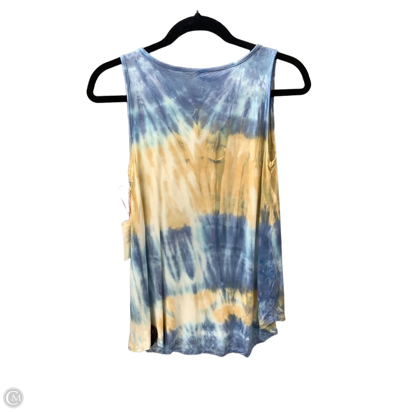 Top Sleeveless By Grace In Blue & Yellow, Size: Xs