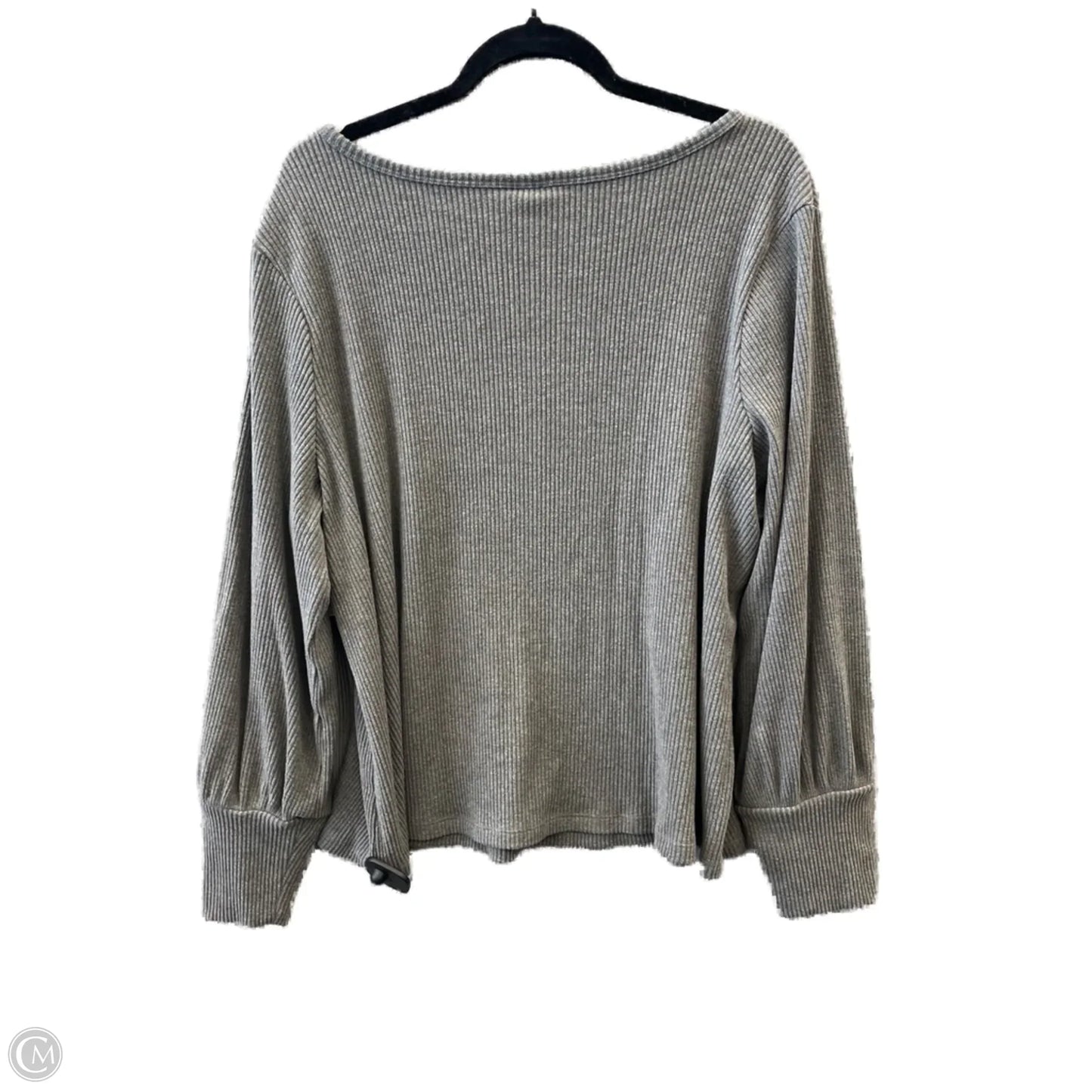 Top Long Sleeve By Ana In Grey, Size: 2x