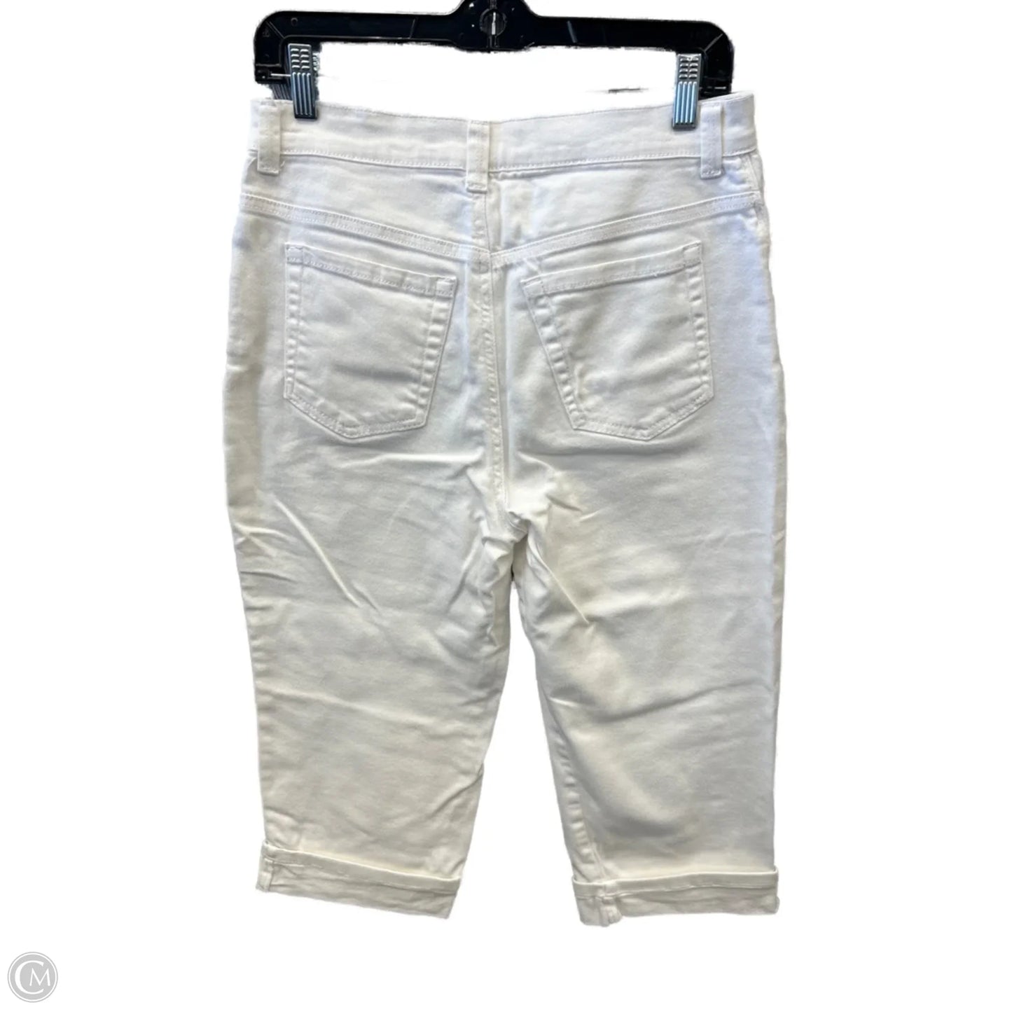 Capris By Gloria Vanderbilt In White Denim, Size: 8