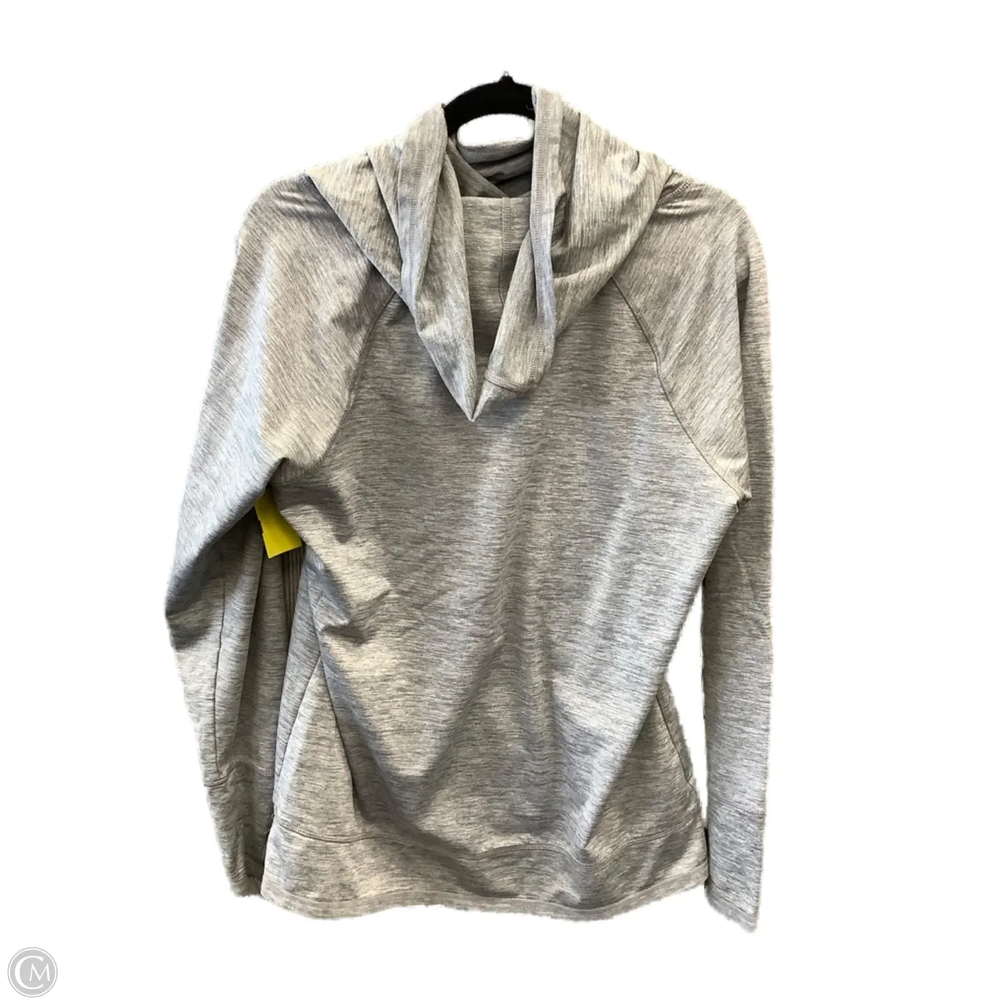 Athletic Top Long Sleeve Collar By Rbx In Grey, Size: L