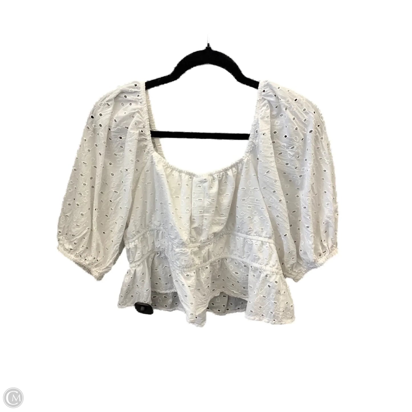 Top Short Sleeve By A New Day In White, Size: L