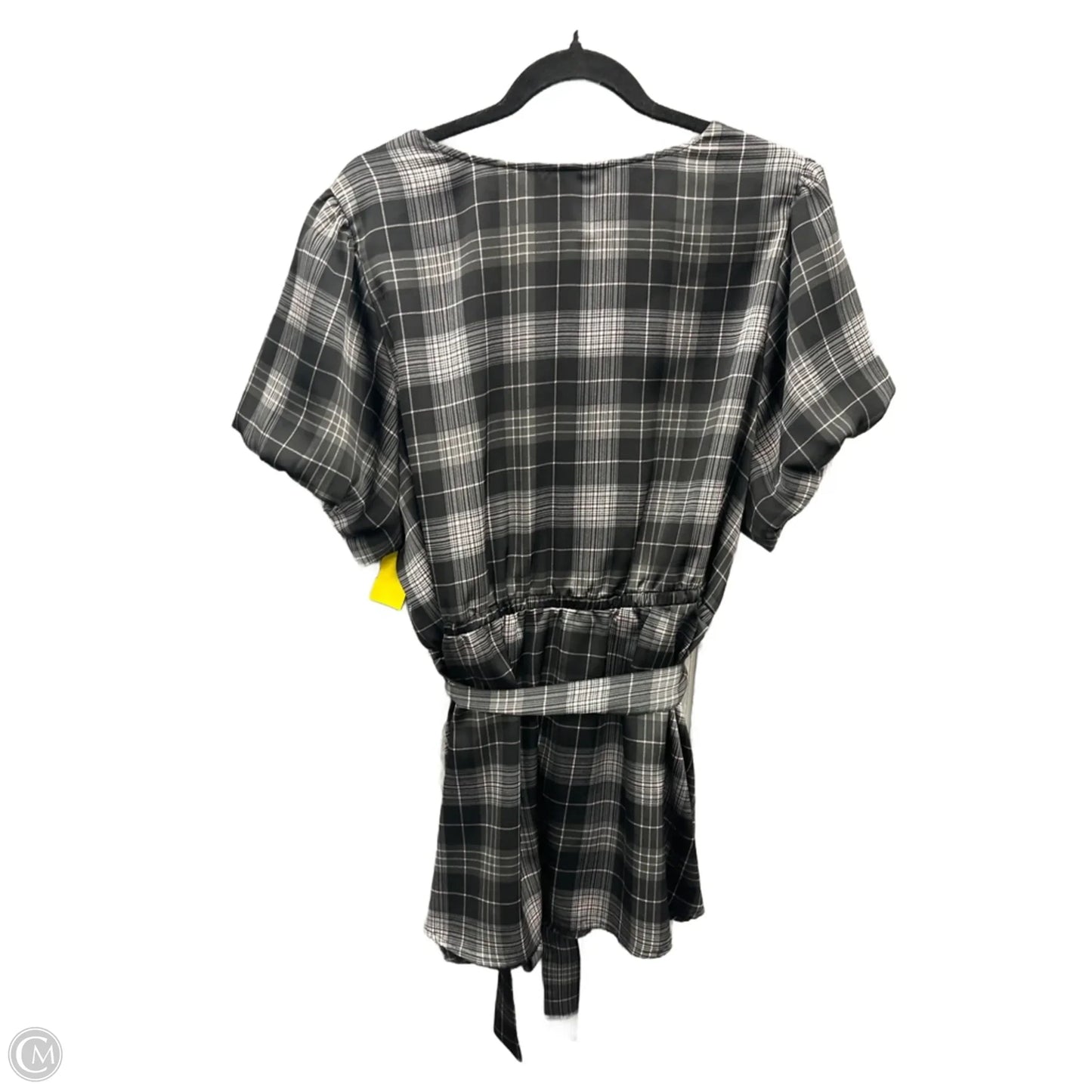 Blouse Short Sleeve By Torrid In Black & Grey, Size: 3x