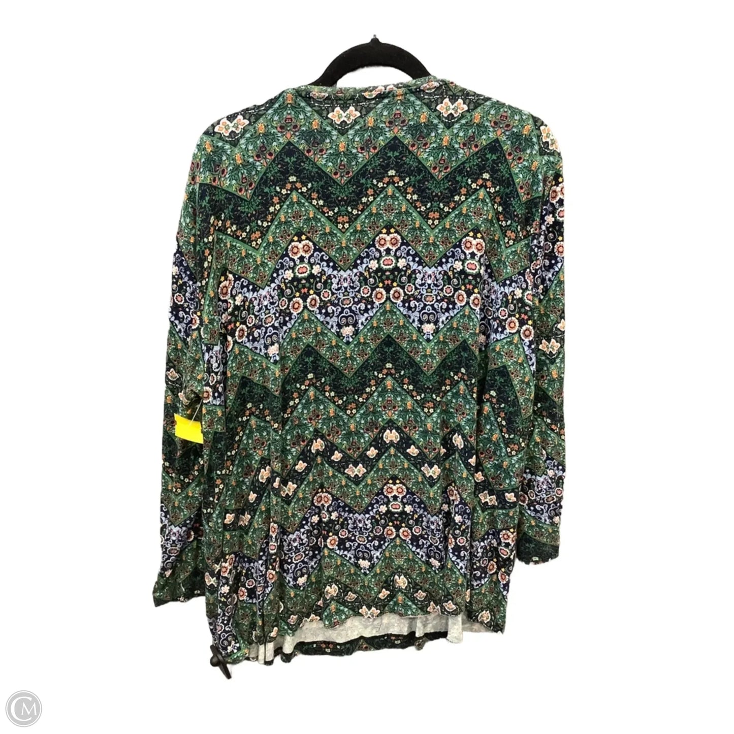 Top 3/4 Sleeve By Cato In Green, Size: 3x