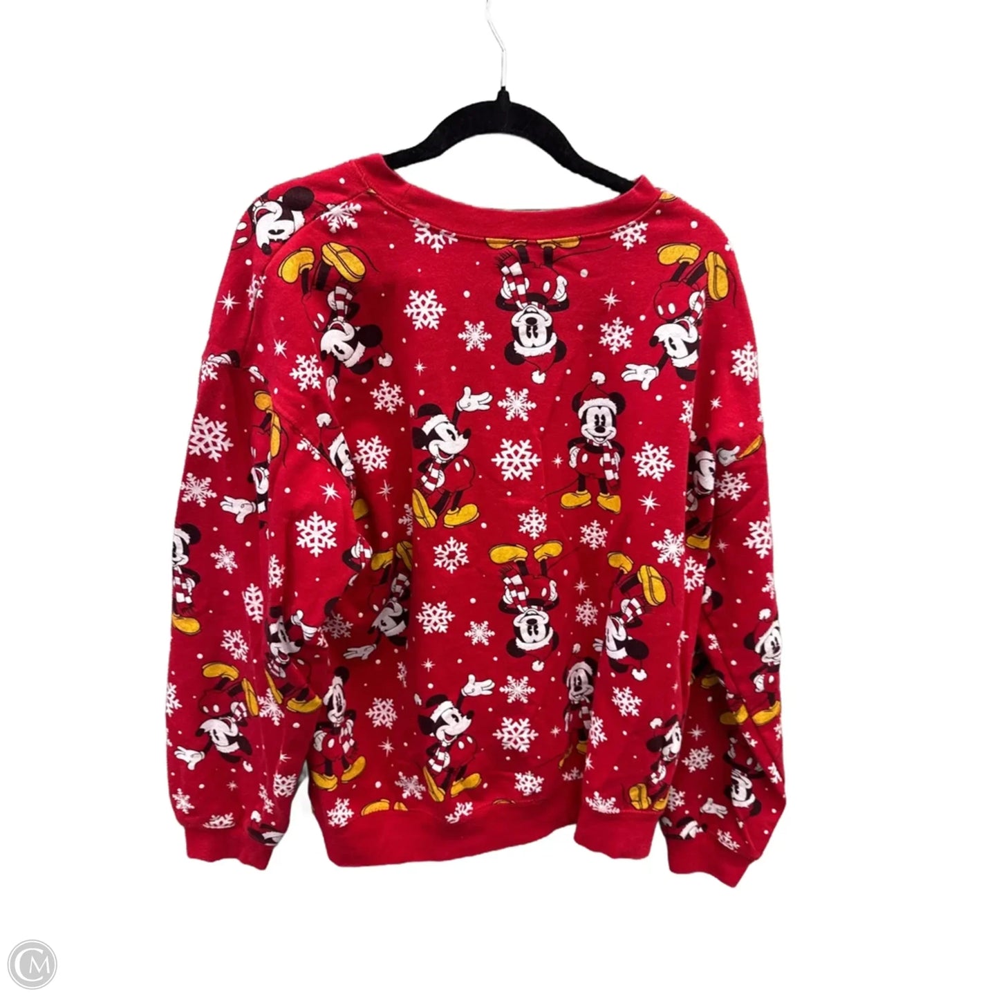 Sweatshirt Crewneck By Disney In Red, Size: Xl