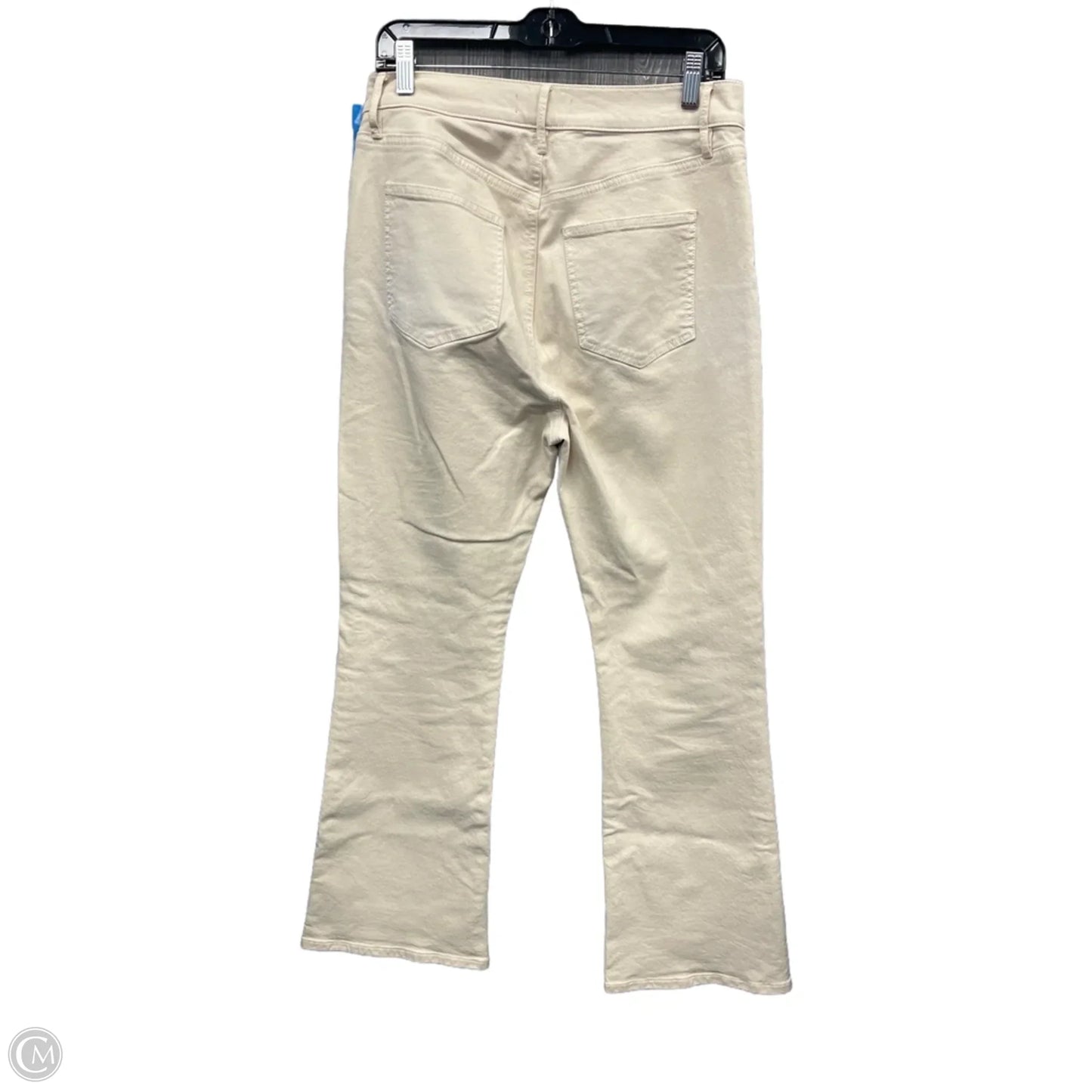 Jeans Flared By Ann Taylor In Cream Denim, Size: 10