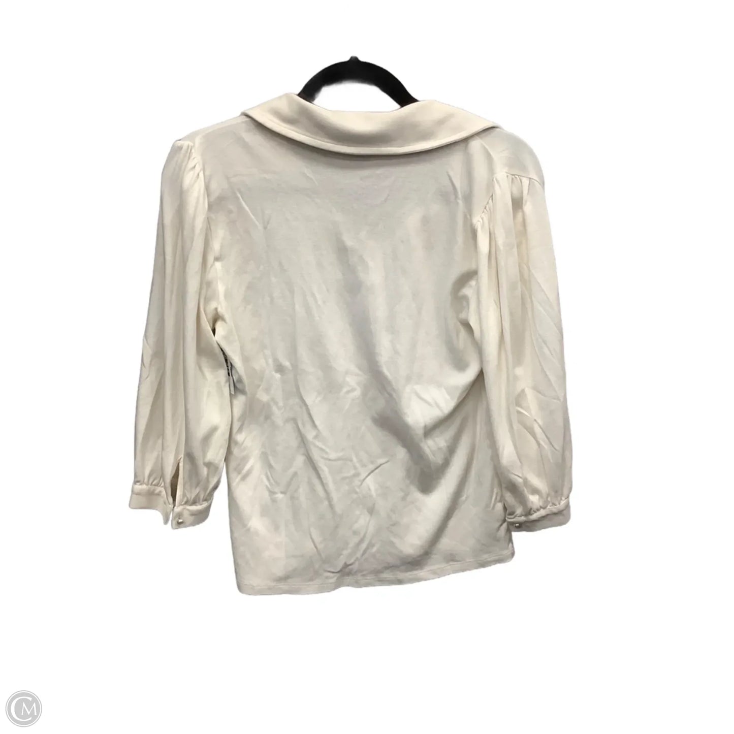 Top 3/4 Sleeve By Ann Taylor In White, Size: M