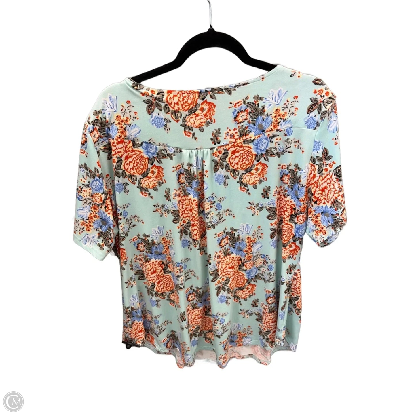 Top Short Sleeve By Cme In Green, Size: 3x