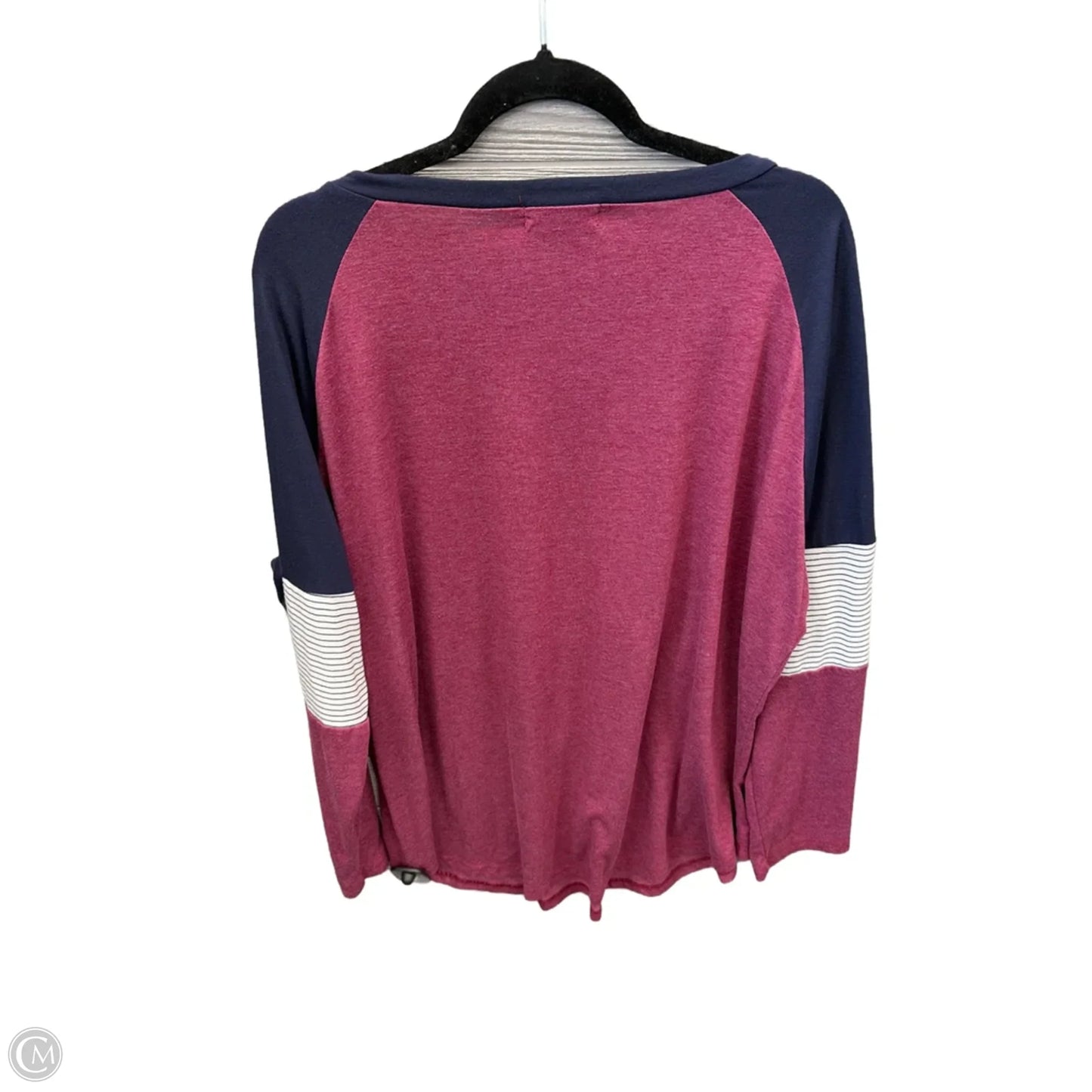 Top Long Sleeve By Clothes Mentor In Blue & Purple, Size: 3x