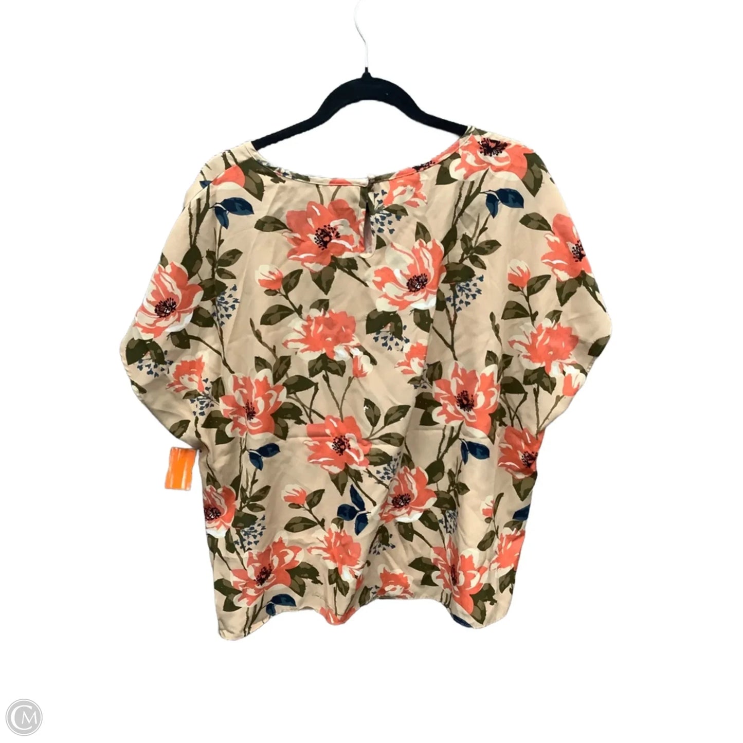 Top Short Sleeve By Shein In Peach, Size: 3x