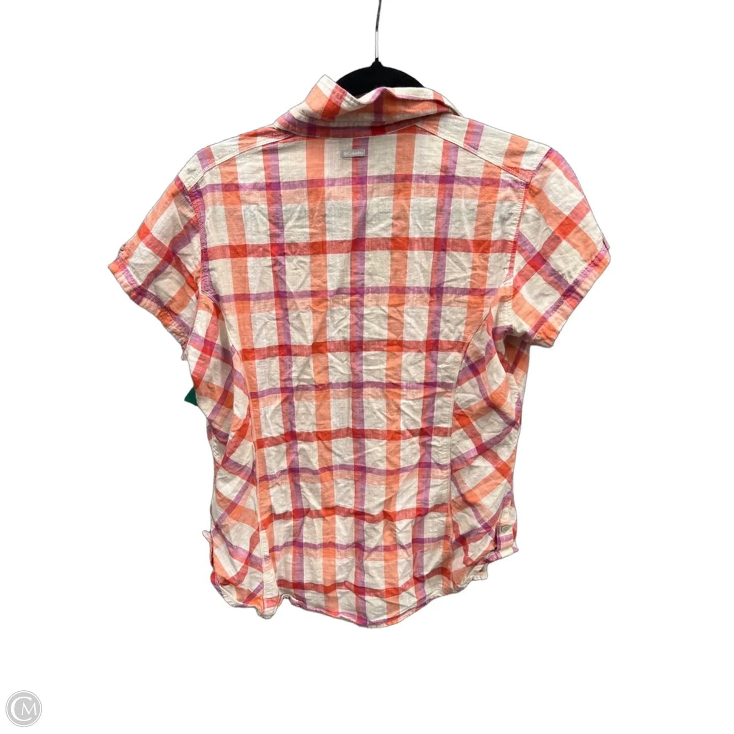 Top Short Sleeve By Columbia In Orange & Pink, Size: L