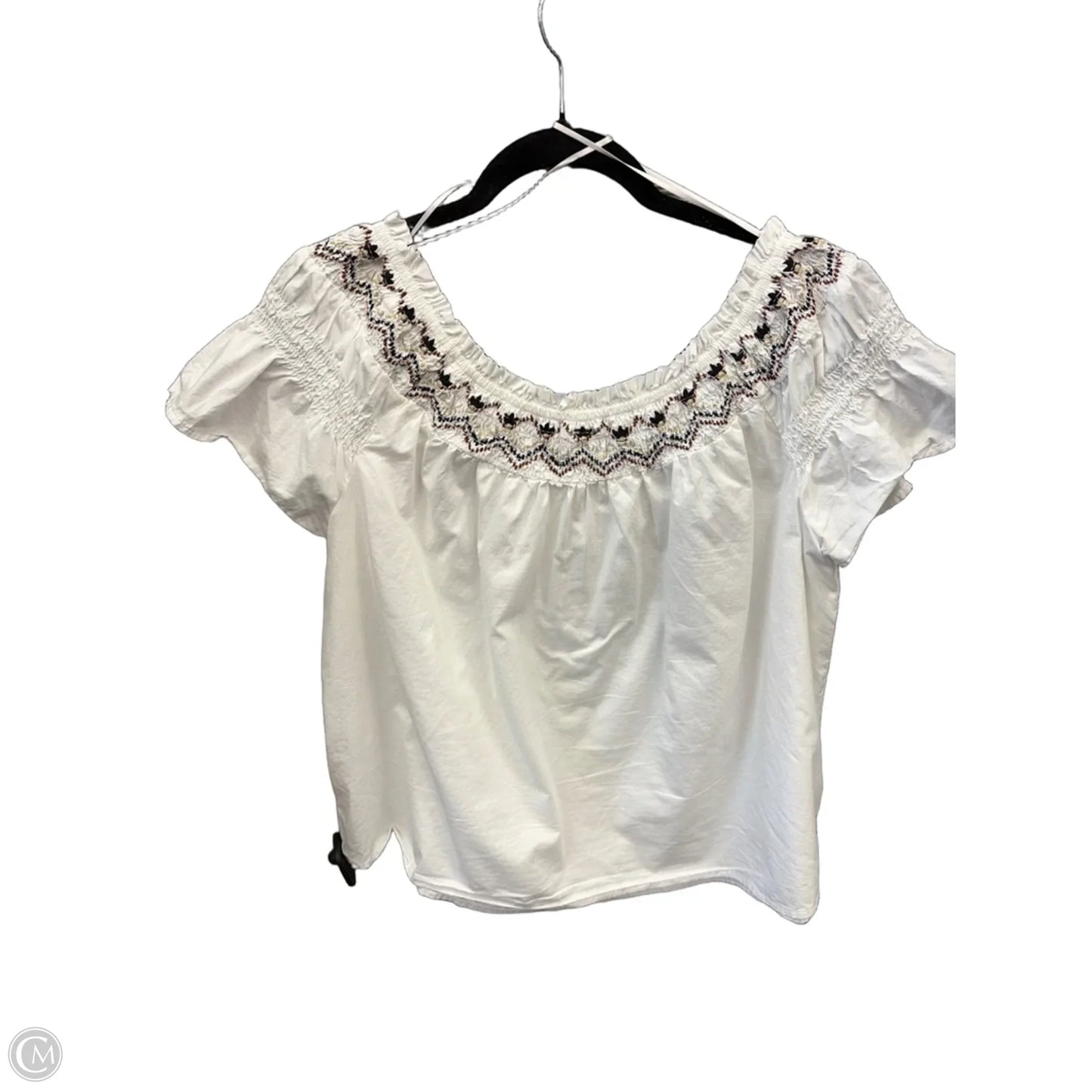 Top Short Sleeve By Old Navy In White, Size: M