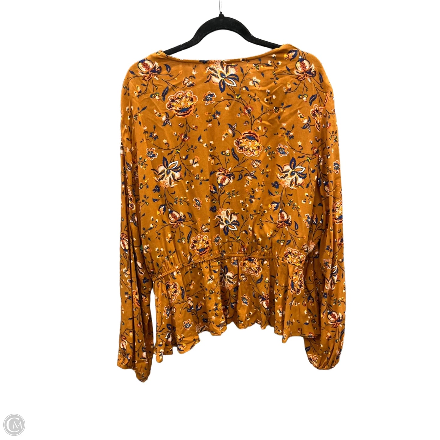 Top Long Sleeve By Cato In Floral Print, Size: 3x