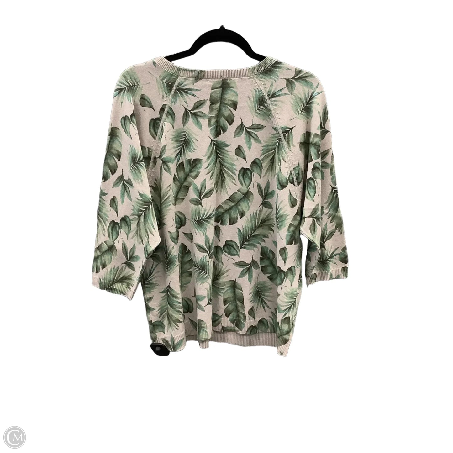 Top 3/4 Sleeve By J. Jill In Brown & Green, Size: M