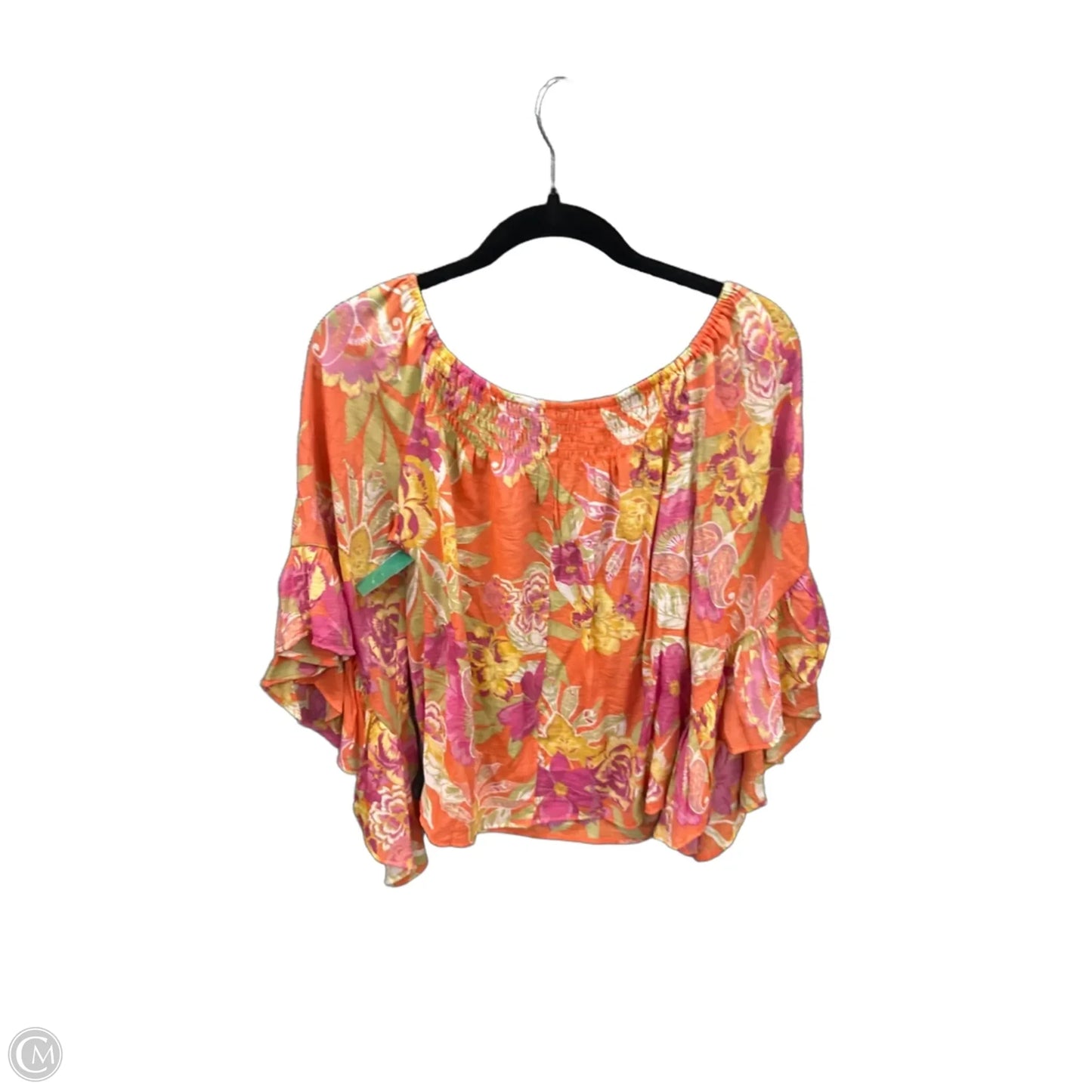 Blouse Long Sleeve By Unique Spectrum In Orange, Size: L