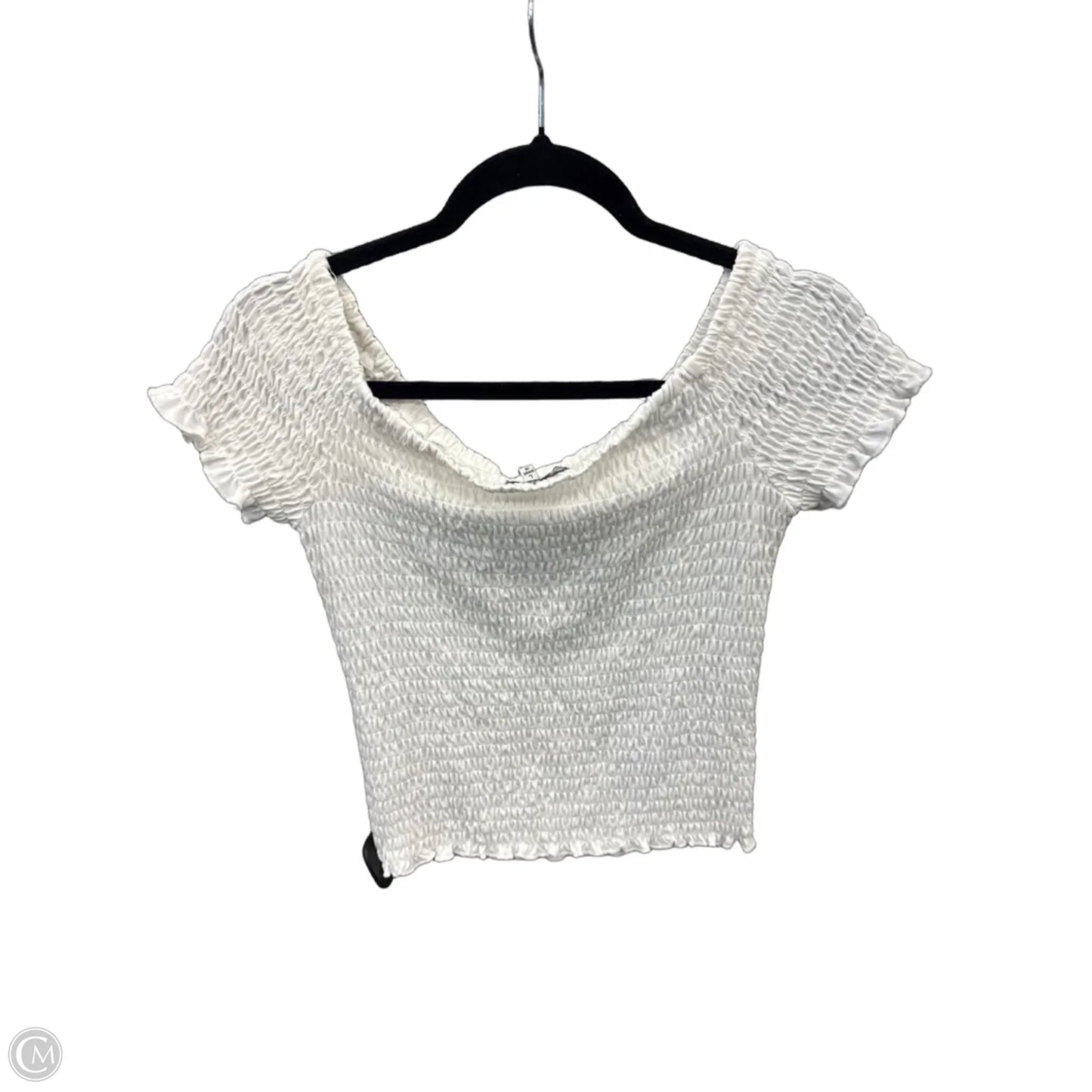 Top Short Sleeve By Clothes Mentor In White, Size: L