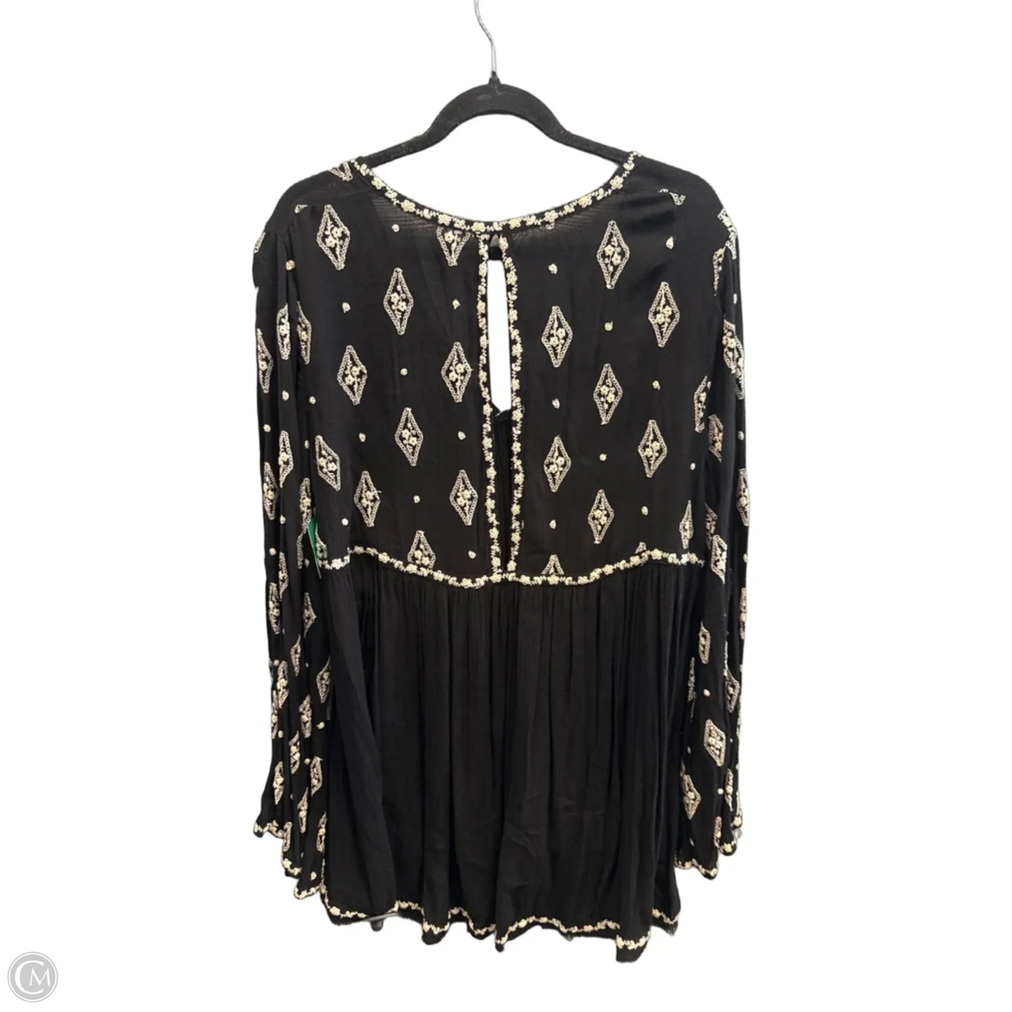Tunic Long Sleeve By Free People In Black, Size: M